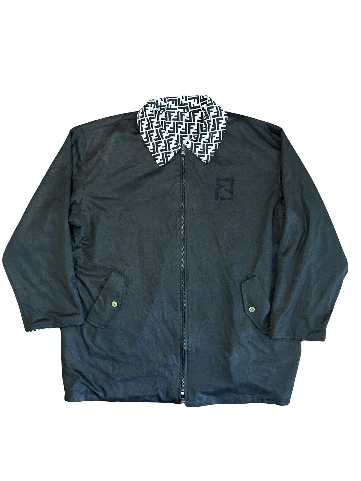 Fendi Vintage 80’s-90’s Fendi Zucca Monogram Reversible Jacket Size US L / EU 52-54 / 3 - 3 Thumbnail