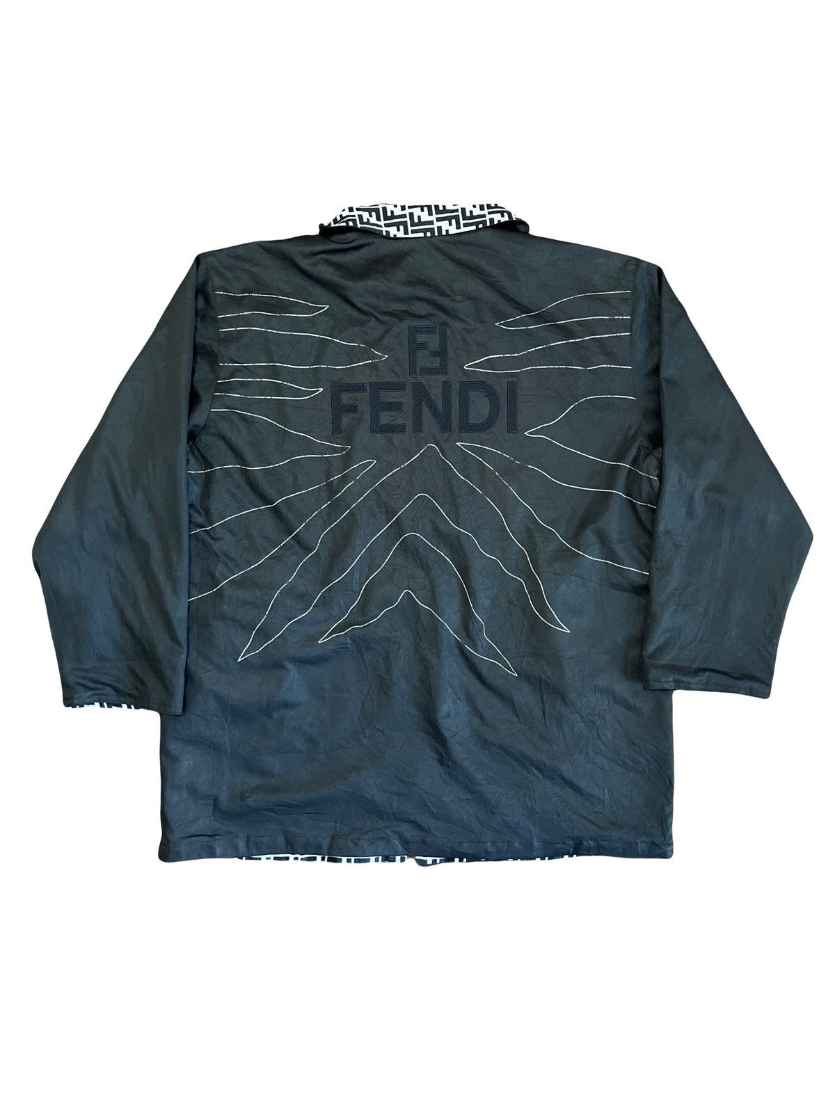 Fendi Vintage 80’s-90’s Fendi Zucca Monogram Reversible Jacket Size US L / EU 52-54 / 3 - 2 Thumbnail