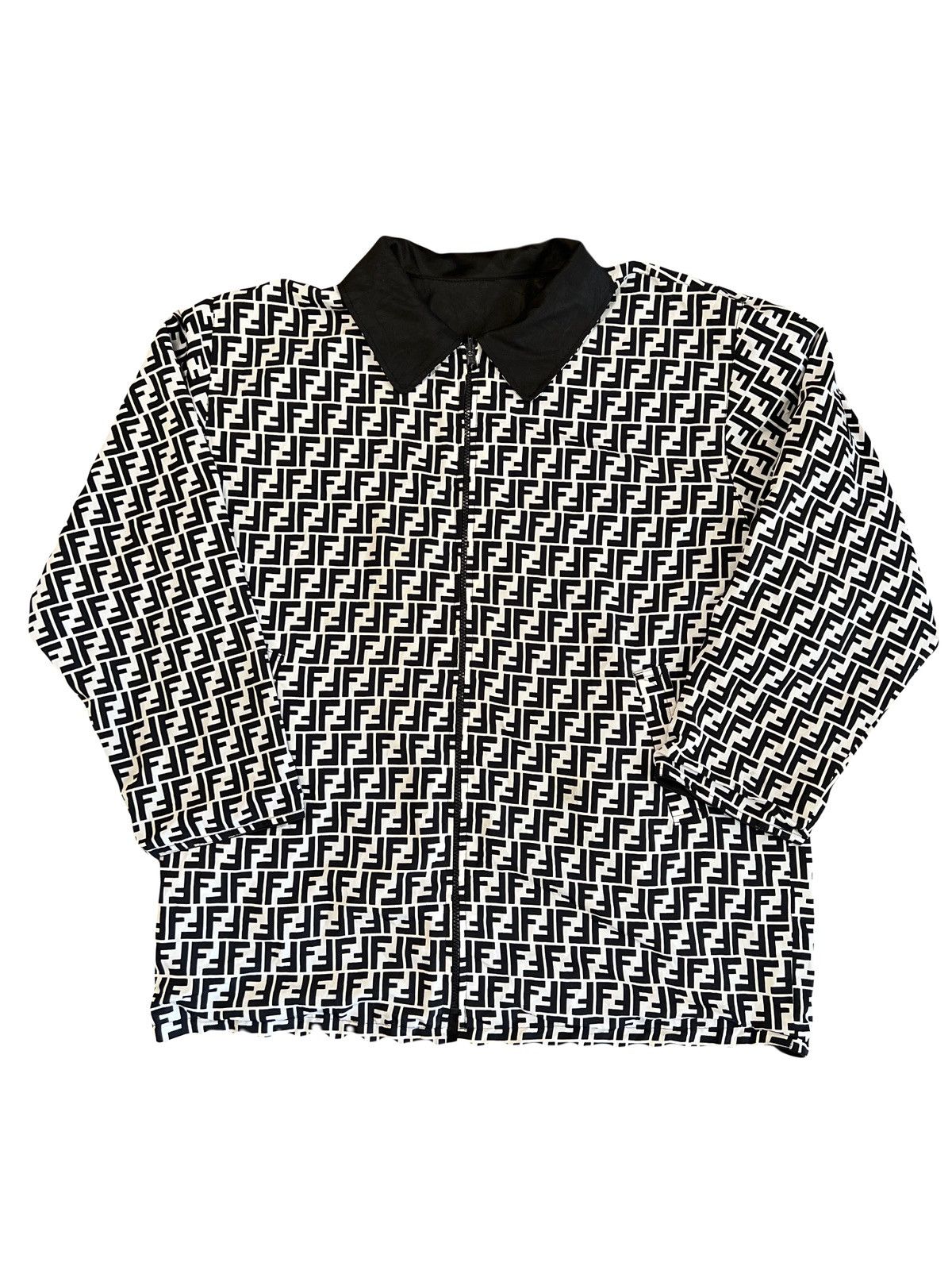 Fendi Vintage 80’s-90’s Fendi Zucca Monogram Reversible Jacket Size US L / EU 52-54 / 3 - 1 Thumbnail
