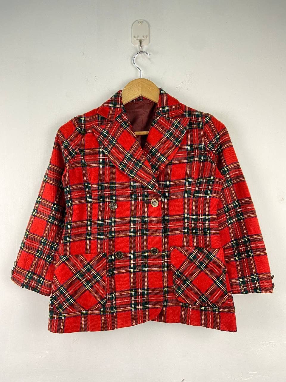 If Six Was Nine Vintage Japanese Brand Blazer Plaid Tartan Punk Style Size S / US 4 / IT 40 - 1 Thumbnail