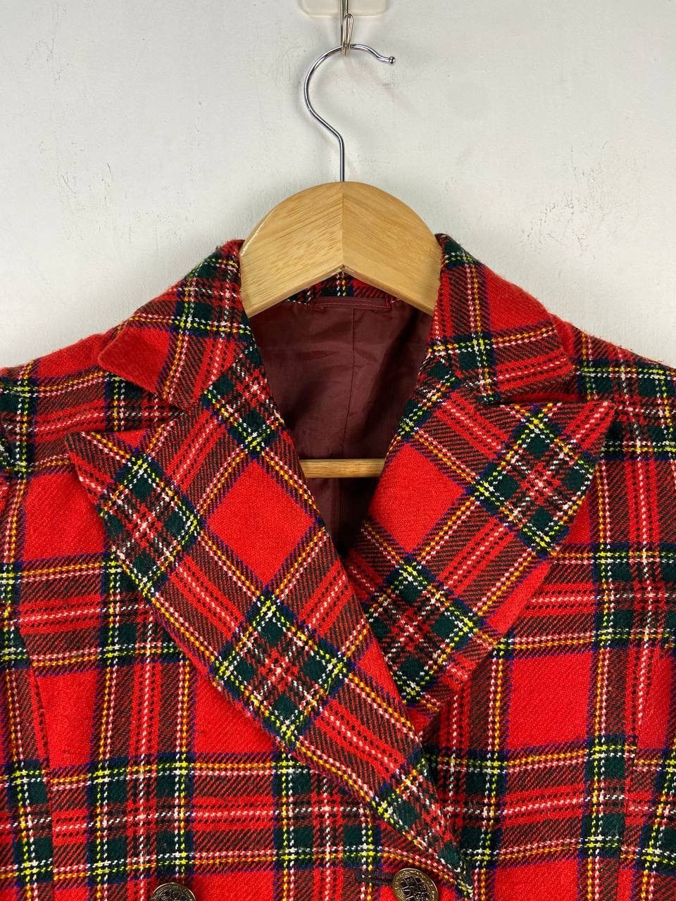 If Six Was Nine Vintage Japanese Brand Blazer Plaid Tartan Punk Style Size S / US 4 / IT 40 - 2 Thumbnail
