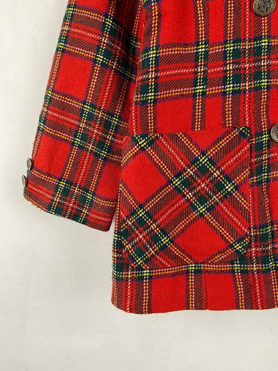 If Six Was Nine Vintage Japanese Brand Blazer Plaid Tartan Punk Style Size S / US 4 / IT 40 - 3 Thumbnail