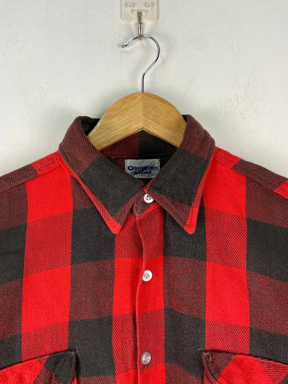 Oshkosh Vintage Oshkosh B’Gosh flannel Worker Shirt Plaid Tartan Size US M / EU 48-50 / 2 - 2 Thumbnail