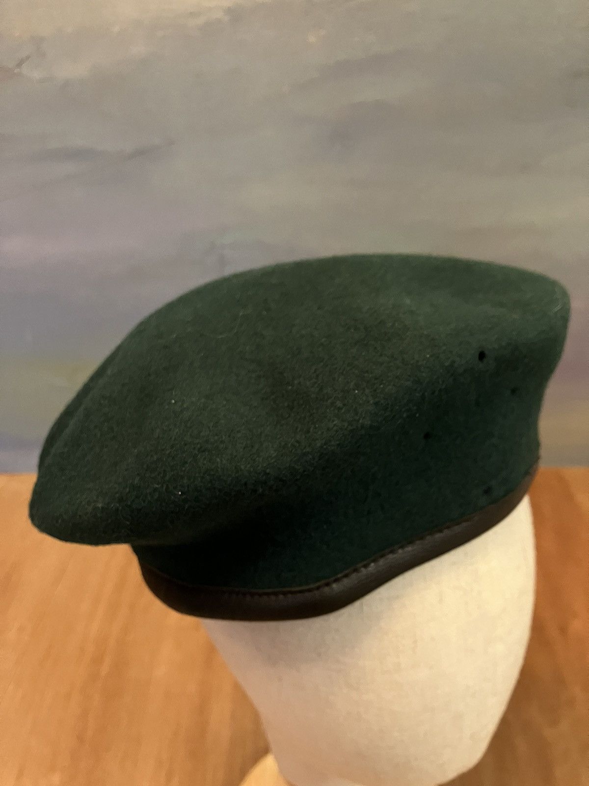 BERET HAT IN ASH GRAY WOOL 406885