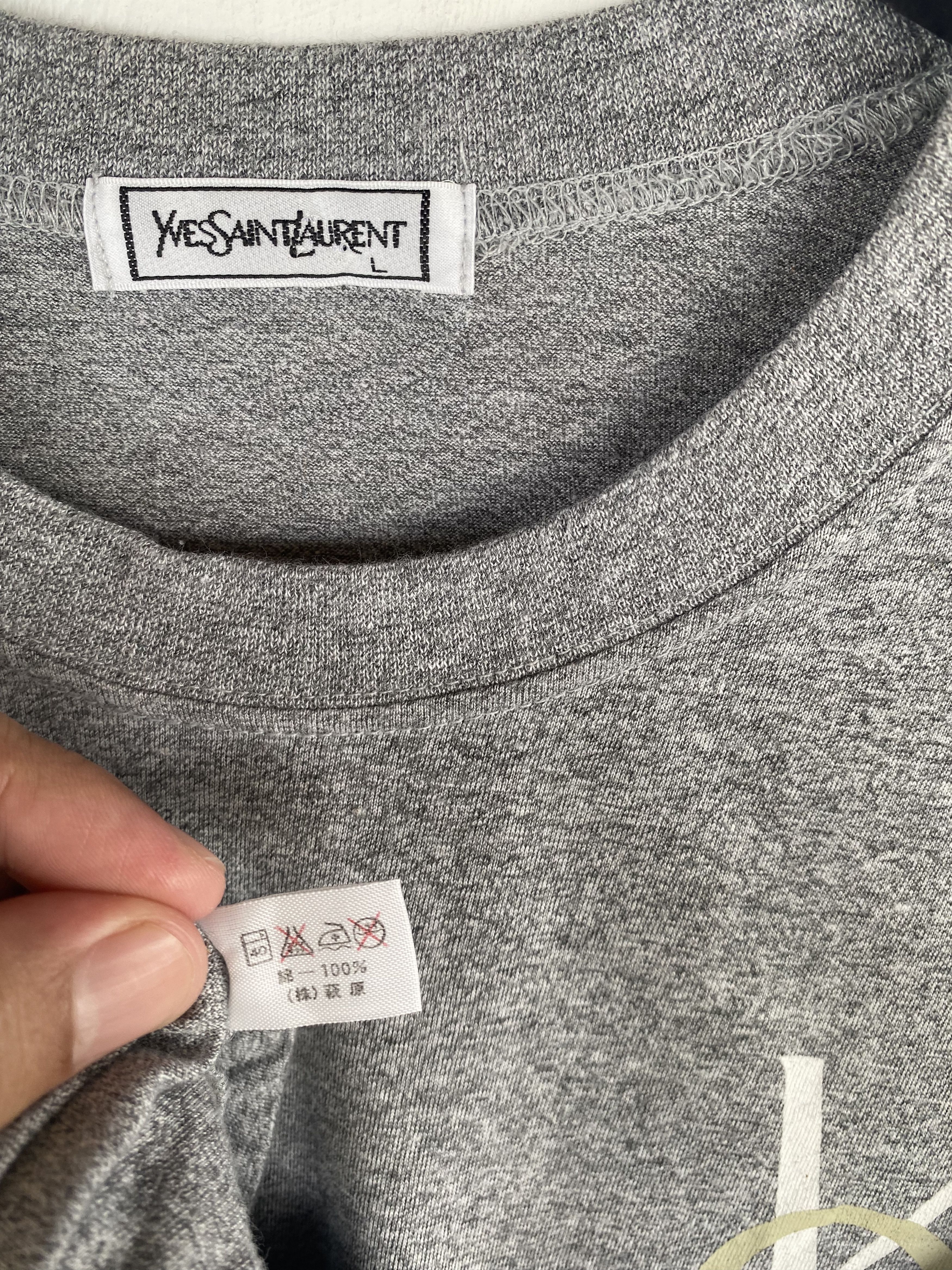 Vintage 💥VINTAGE Yves Saint Laurent YSL Big logo tee shirt Size US L / EU 52-54 / 3 - 4 Thumbnail