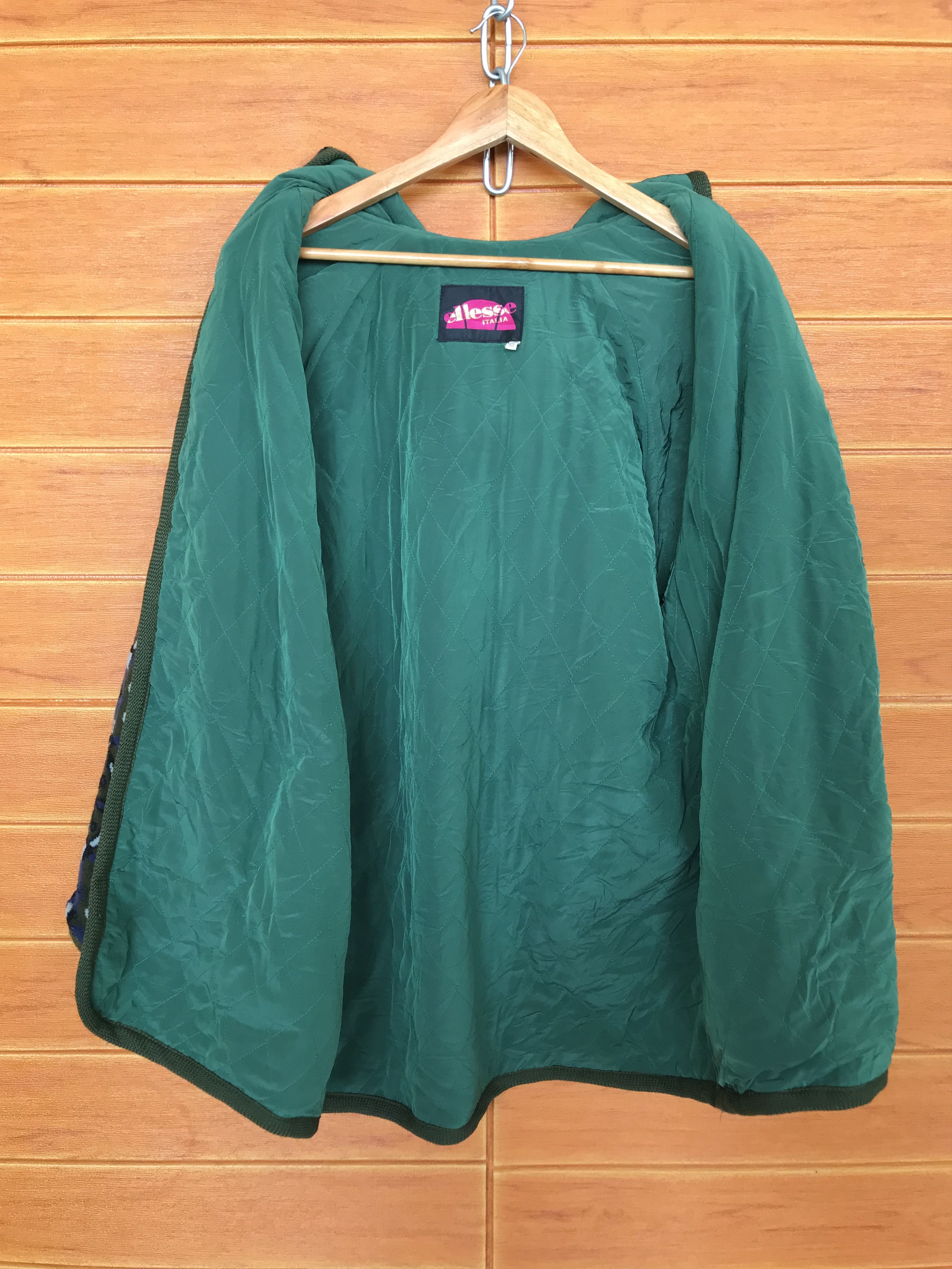 Ellesse Vtg ELLESSE Italia Quilted Pullover Hoodie Fleece Jacket Size US M / EU 48-50 / 2 - 11 Thumbnail