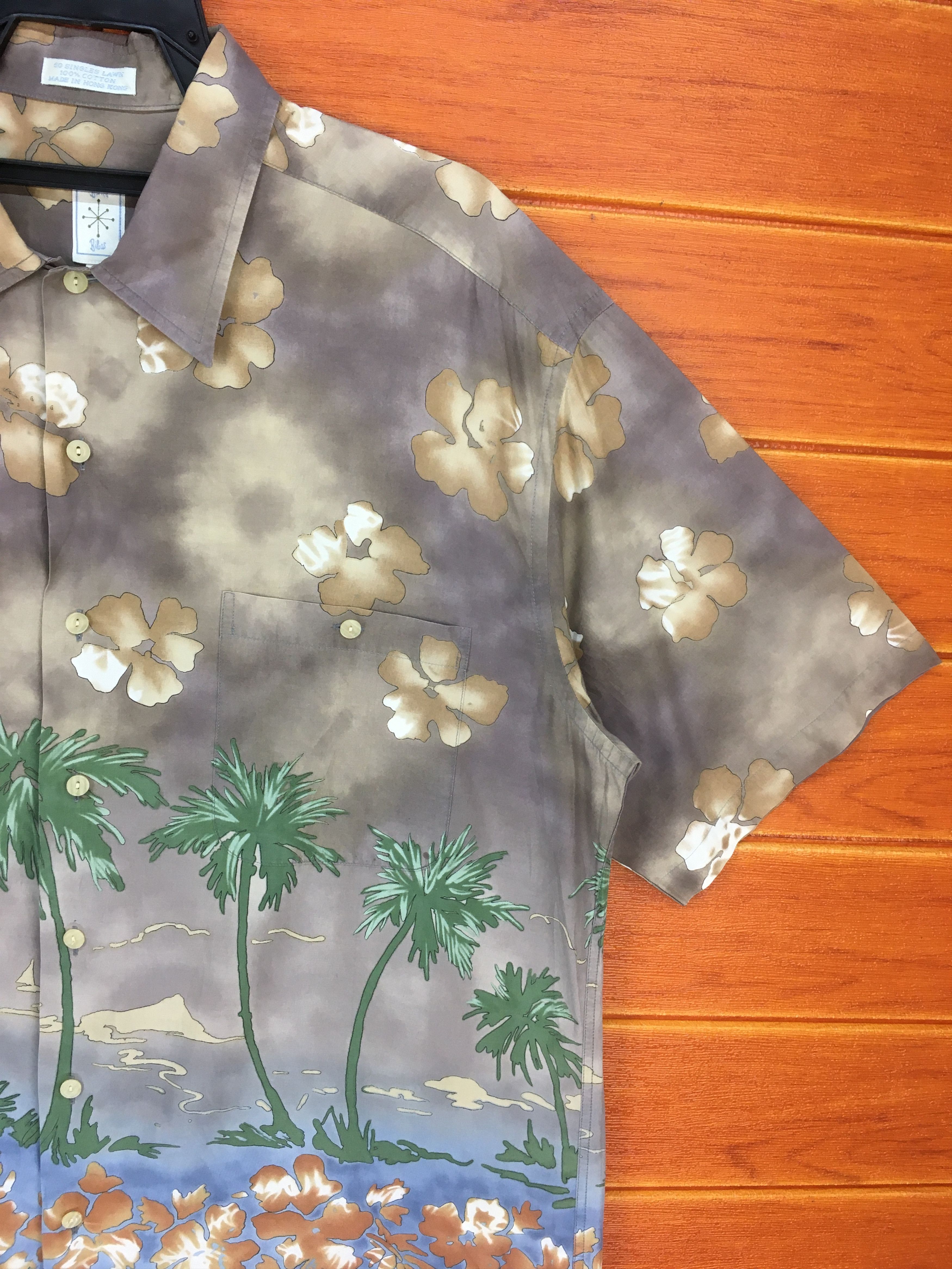 Vintage Vintage 90s Coconut Trees Hibiscus Hawaiian Shirt Size US L / EU 52-54 / 3 - 5 Thumbnail