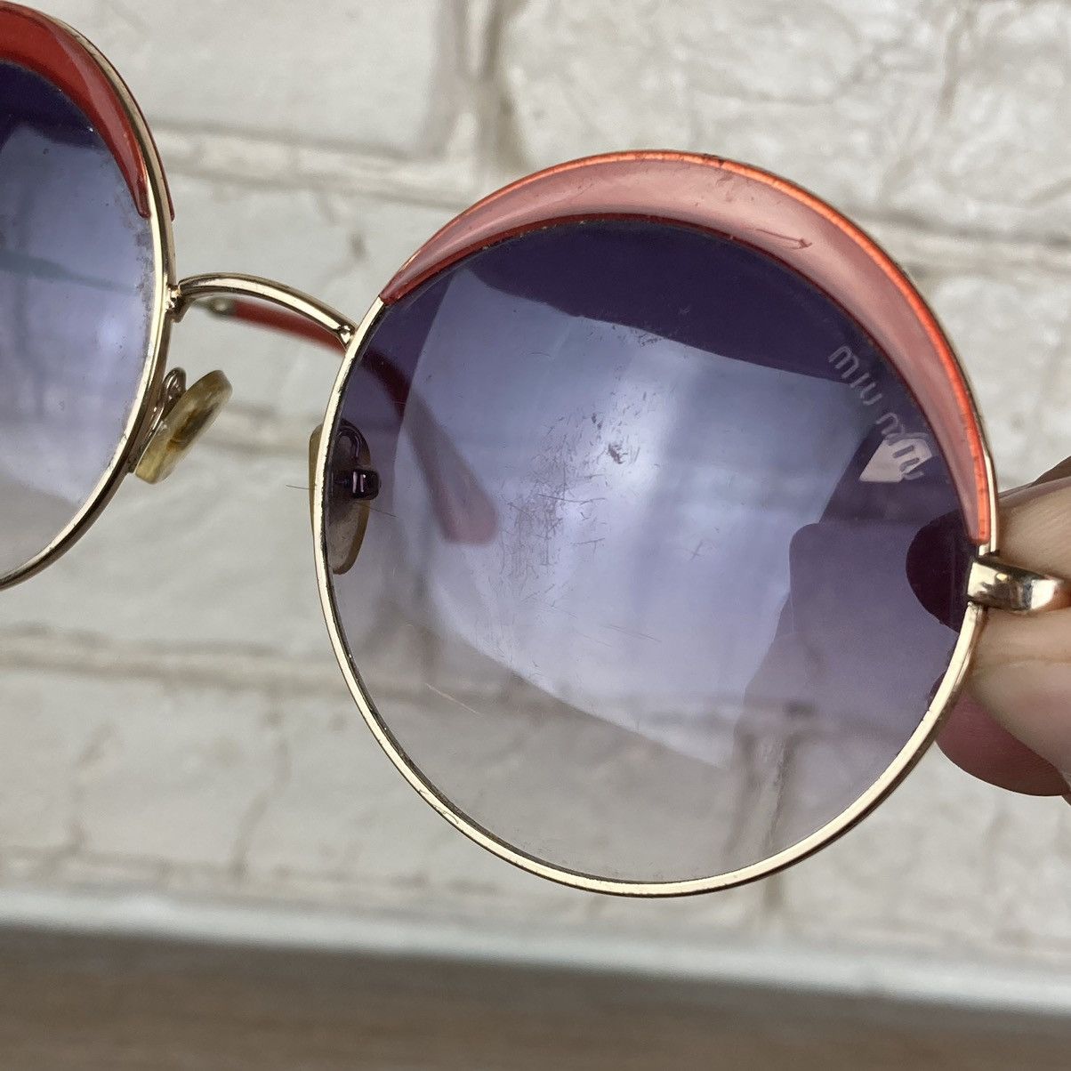 Miu Miu × Prada Vintage Miu Miu circle sunglasses Size ONE SIZE - 14 Thumbnail