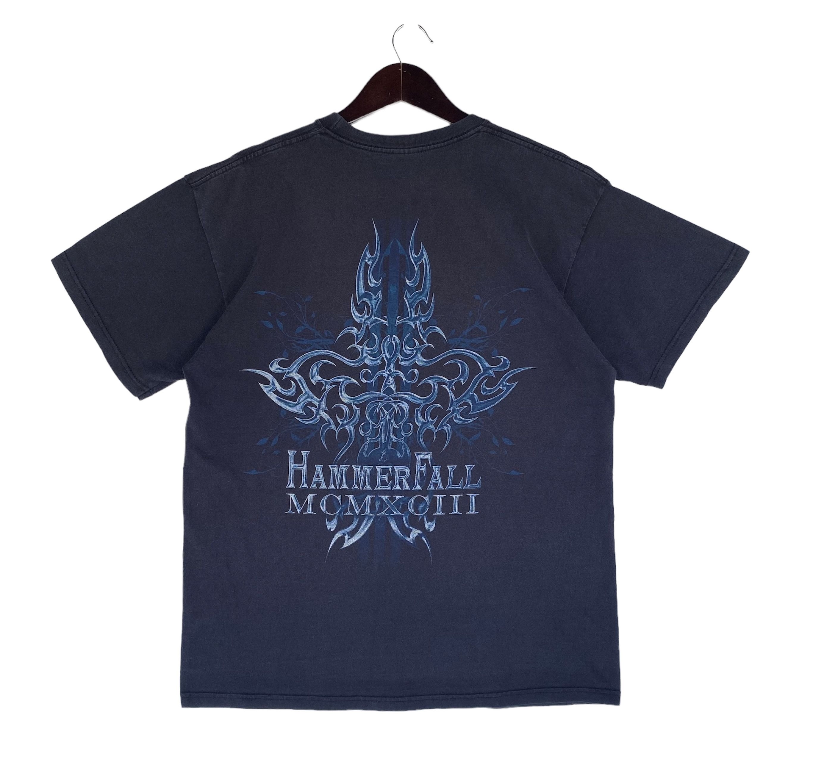 Band Tees VINTAGE Y2K HAMMERFALL Power metal band tee shirt Size US L / EU 52-54 / 3 - 2 Thumbnail