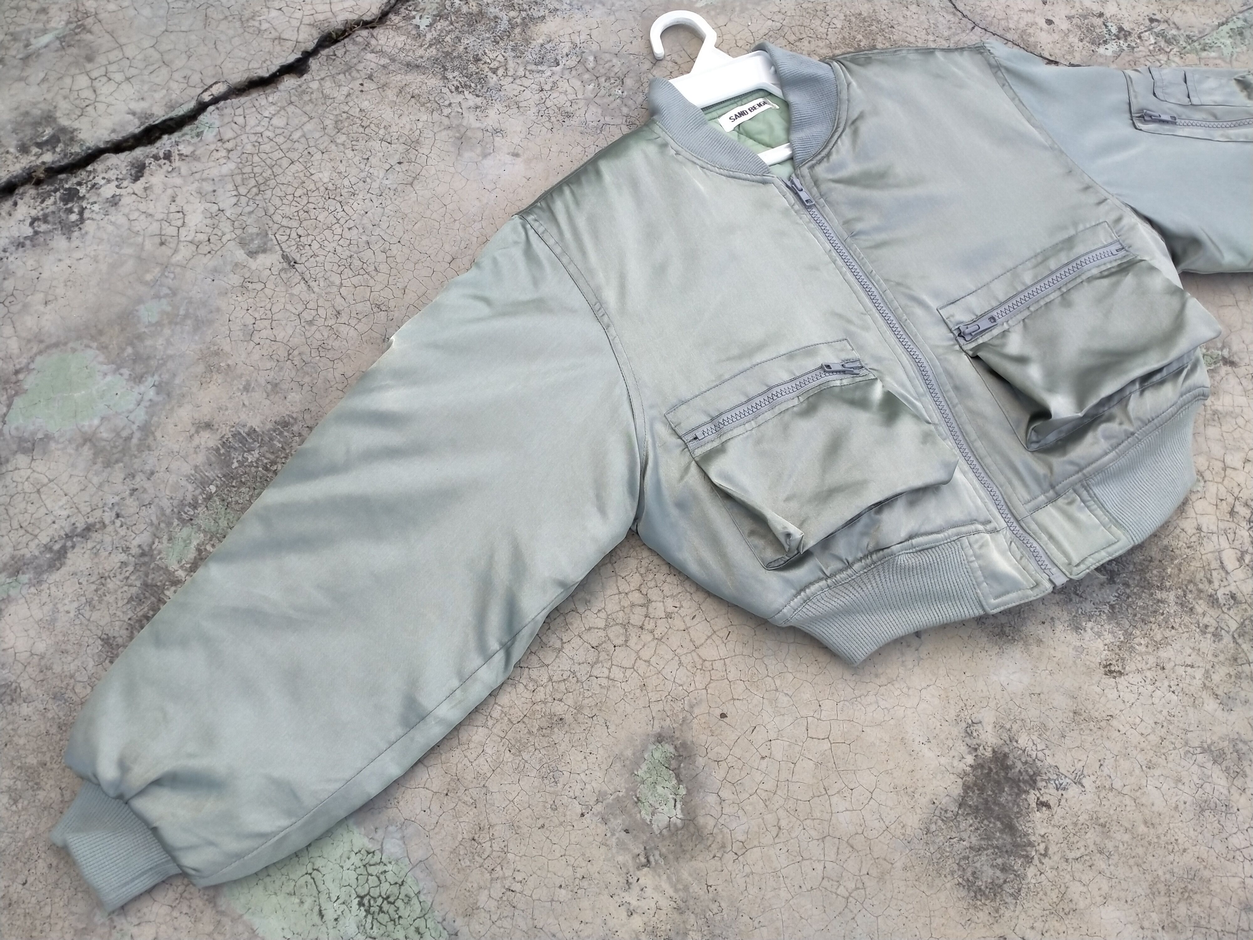 Japanese Brand Vintage Sand Beige Cropped Bomber Jacket Size M / US 6-8 / IT 42-44 - 5 Thumbnail