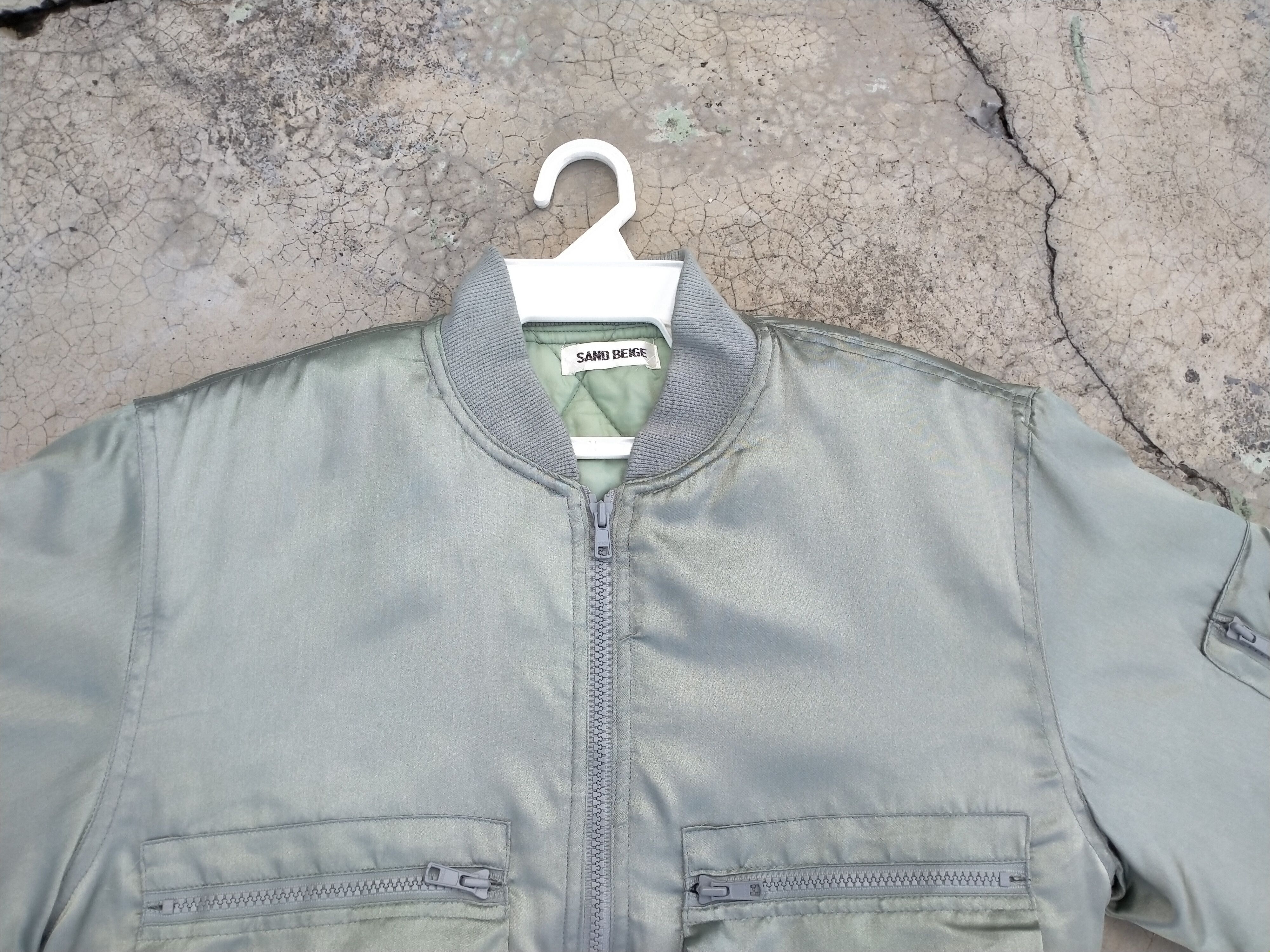 Japanese Brand Vintage Sand Beige Cropped Bomber Jacket Size M / US 6-8 / IT 42-44 - 3 Thumbnail