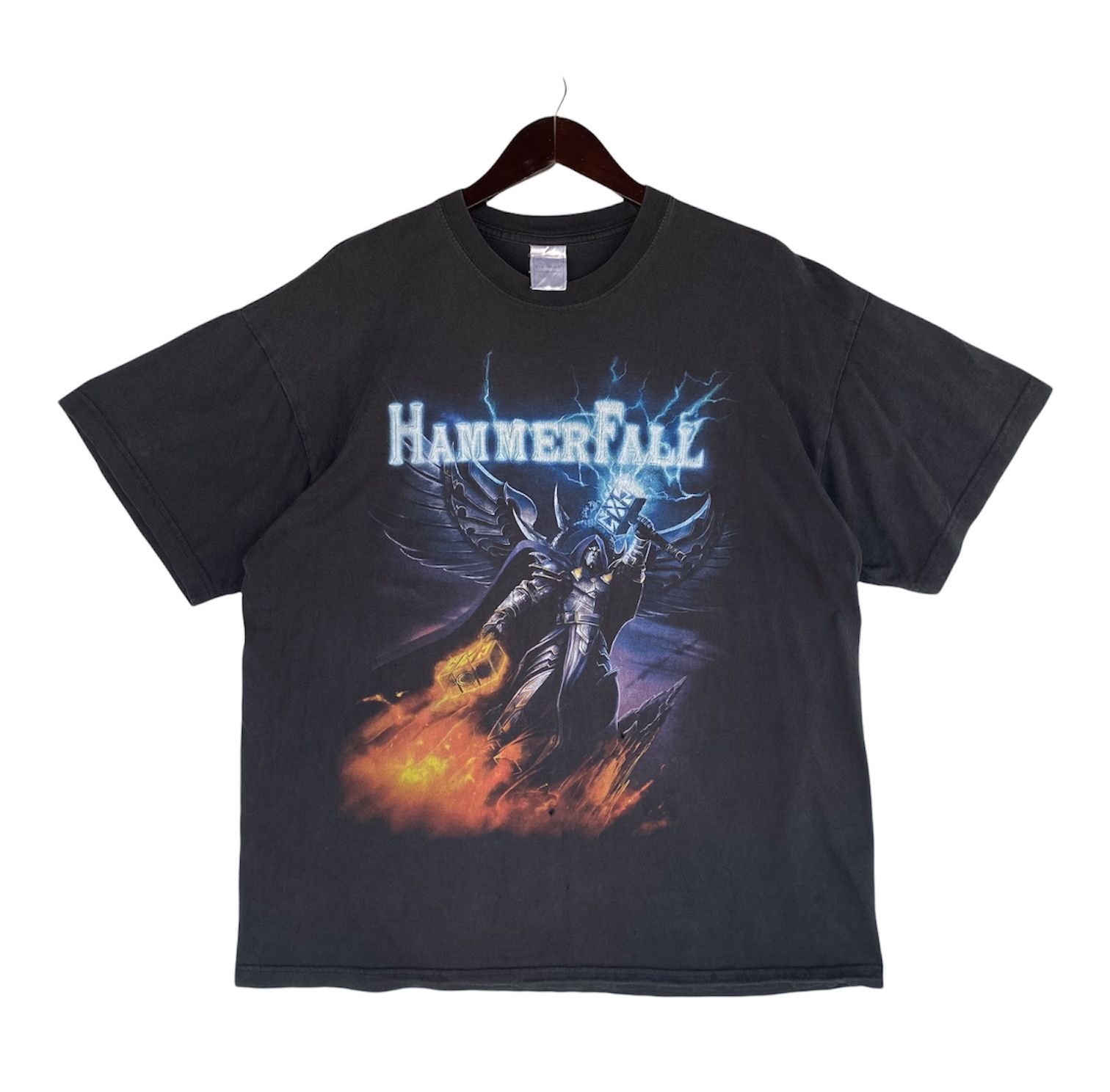 Band Tees 💥VINTAGE HAMMERFALL power metal rebel with a cause shirt Size US XXL / EU 58 / 5 - 2 Thumbnail