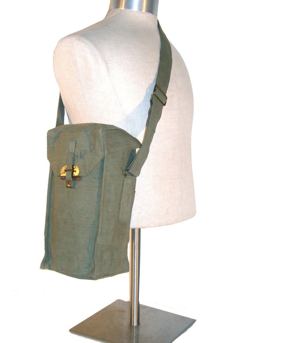 Vintage Military Gas Mask Bag