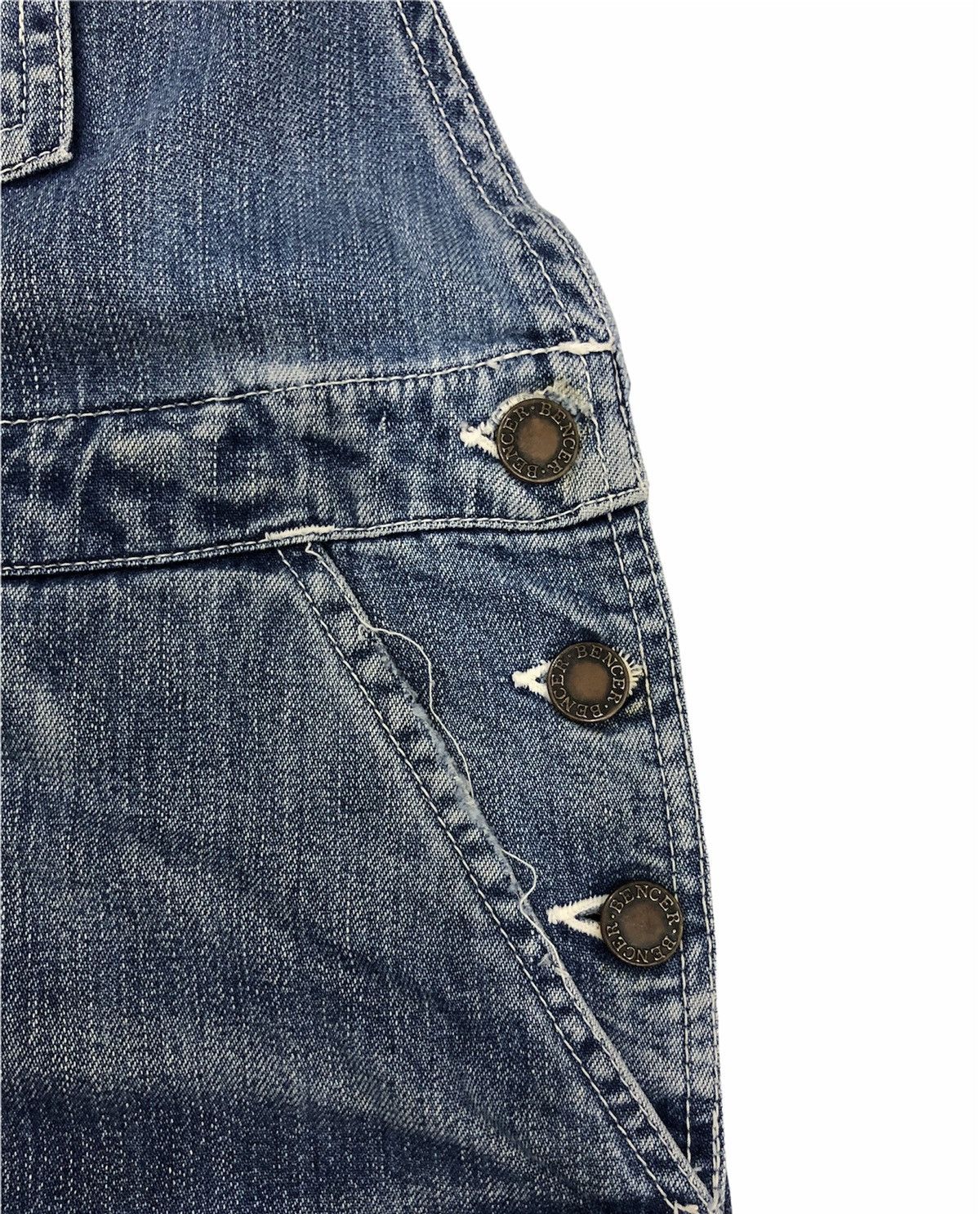 Designer × Japanese Brand Bencer Denim Overalls Pocket Japanese Brand Distressed Style Size US 33 - 9 Thumbnail
