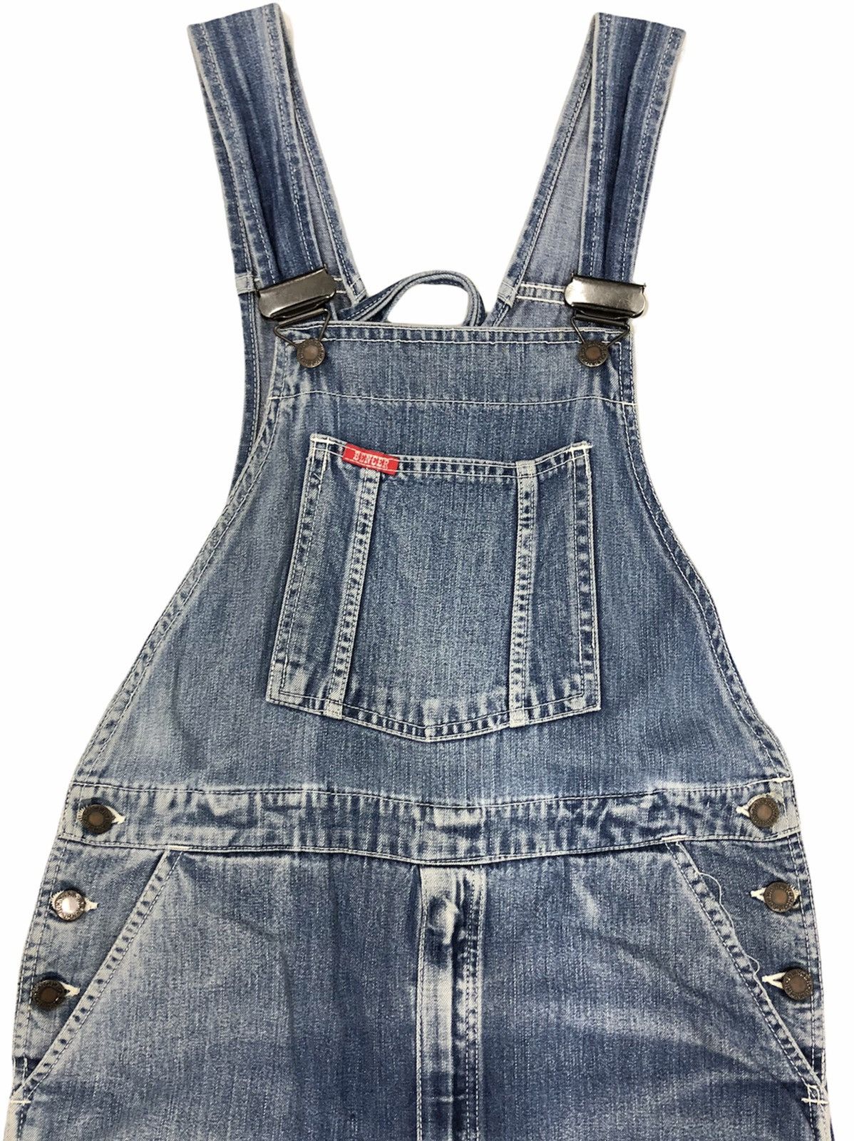 Designer × Japanese Brand Bencer Denim Overalls Pocket Japanese Brand Distressed Style Size US 33 - 3 Thumbnail