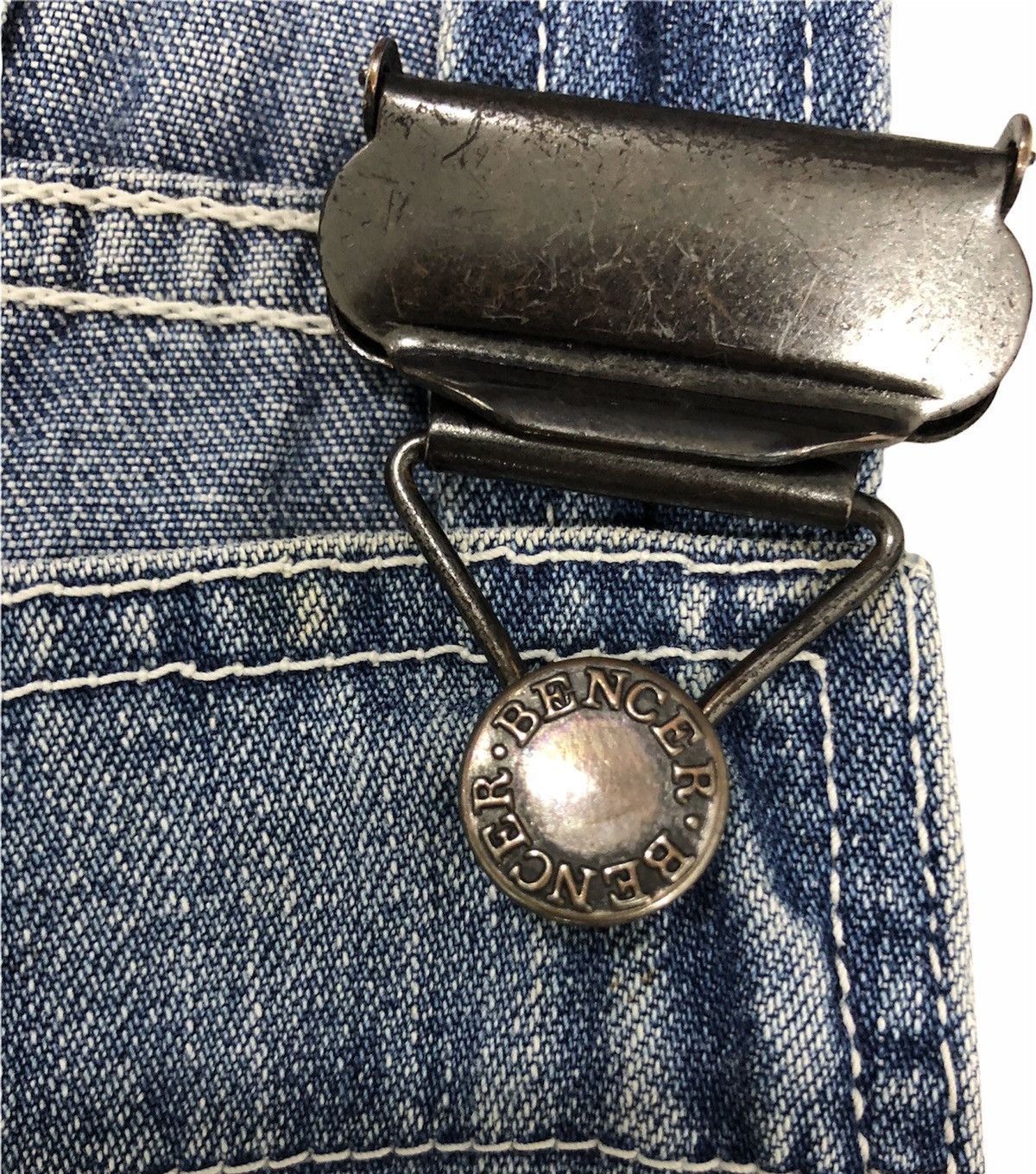 Designer × Japanese Brand Bencer Denim Overalls Pocket Japanese Brand Distressed Style Size US 33 - 5 Thumbnail