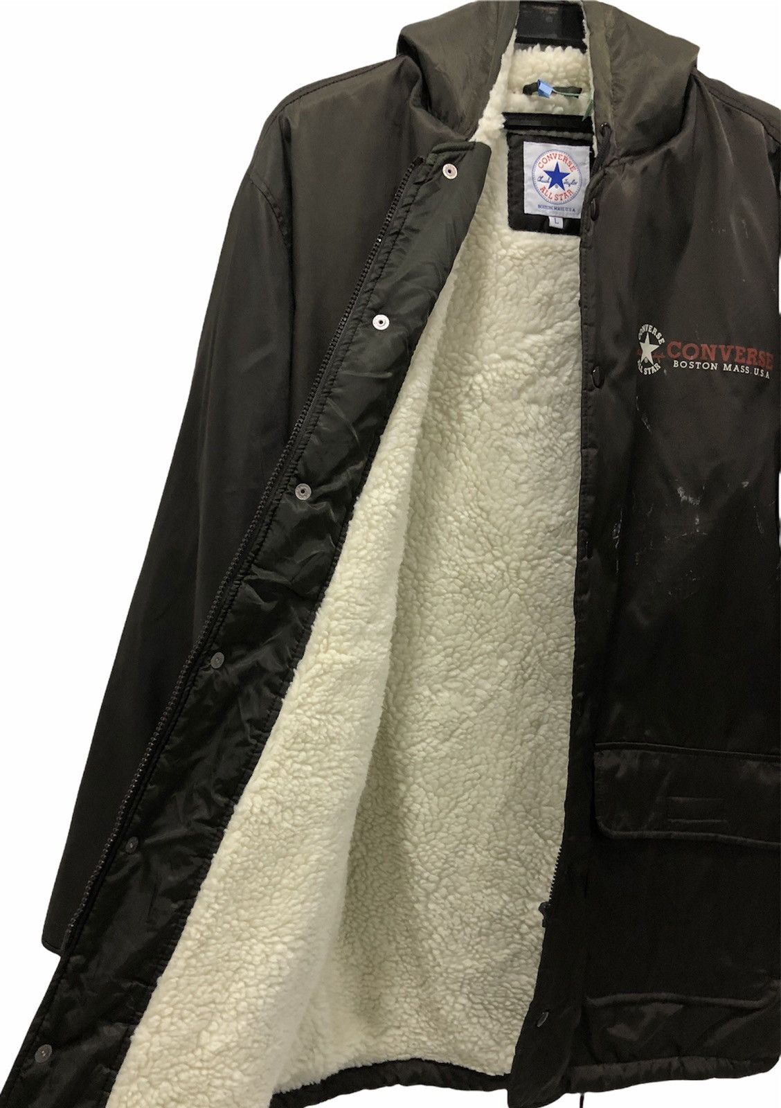 Converse × Vintage Vintage converse all star Big Logo Long jacket Size US L / EU 52-54 / 3 - 9 Thumbnail