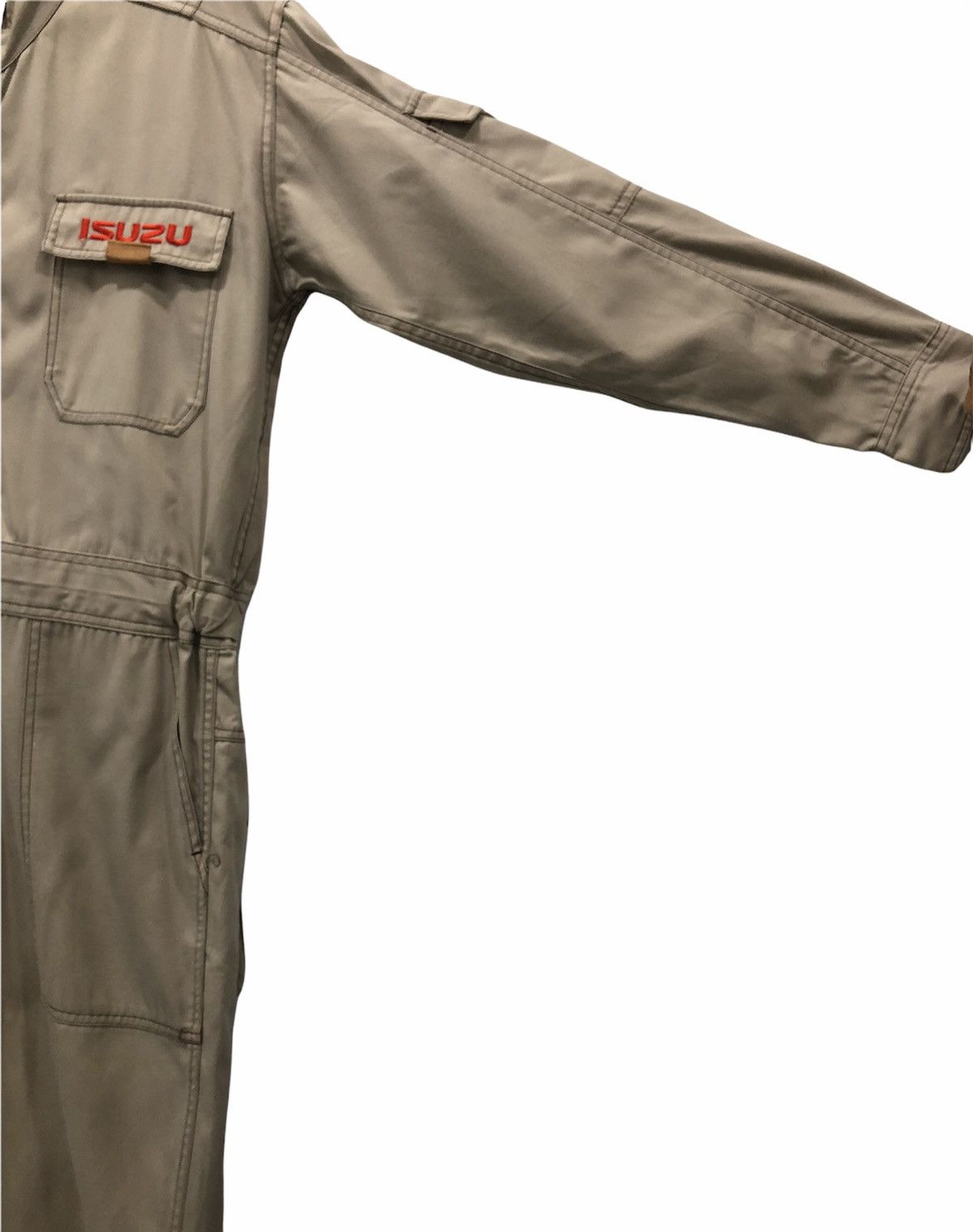 Sports Specialties ISUZU Mechanic Coveralls Size F Beige Workwear Jumpsuit Size US 39 - 3 Thumbnail