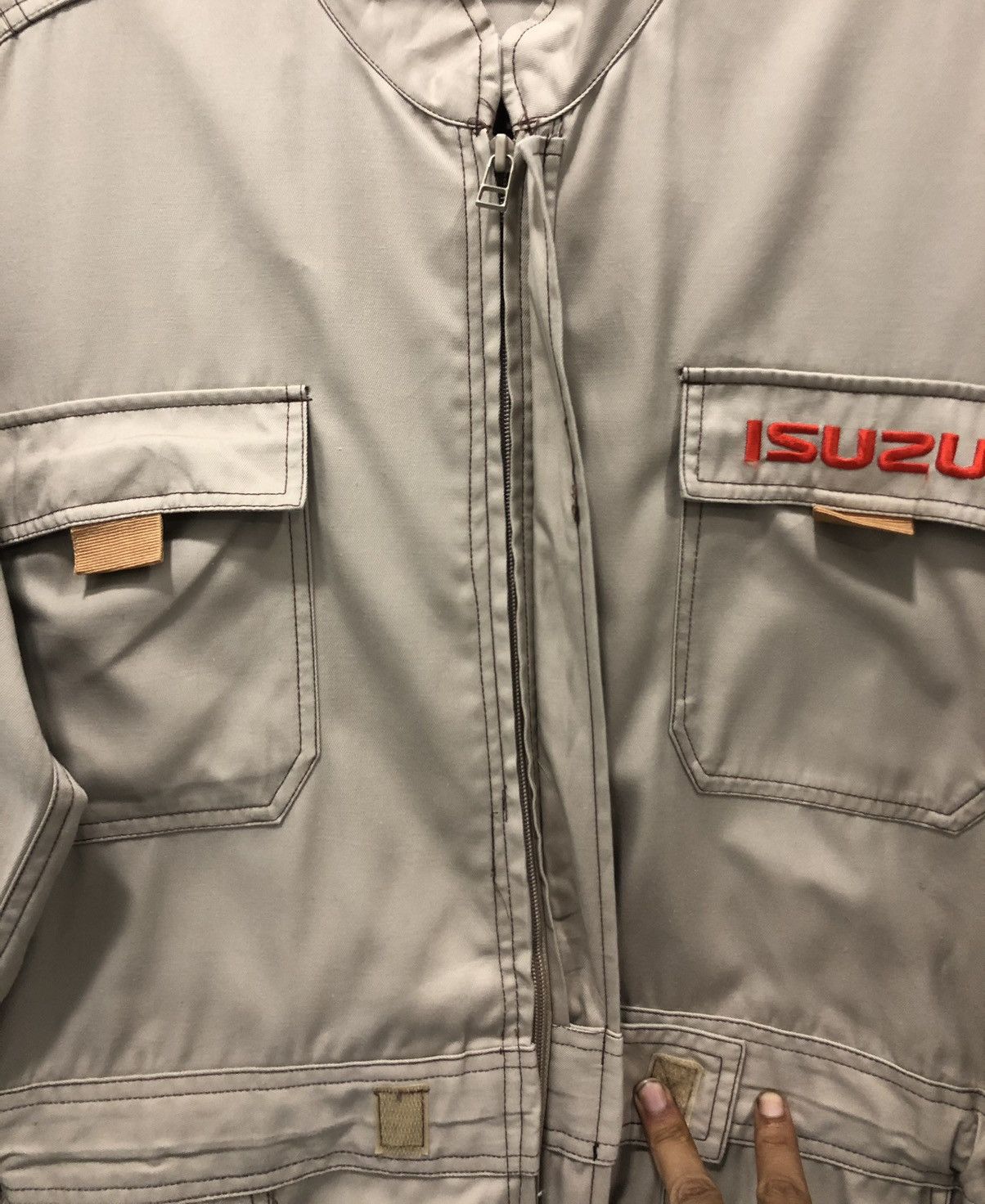 Sports Specialties ISUZU Mechanic Coveralls Size F Beige Workwear Jumpsuit Size US 39 - 11 Thumbnail