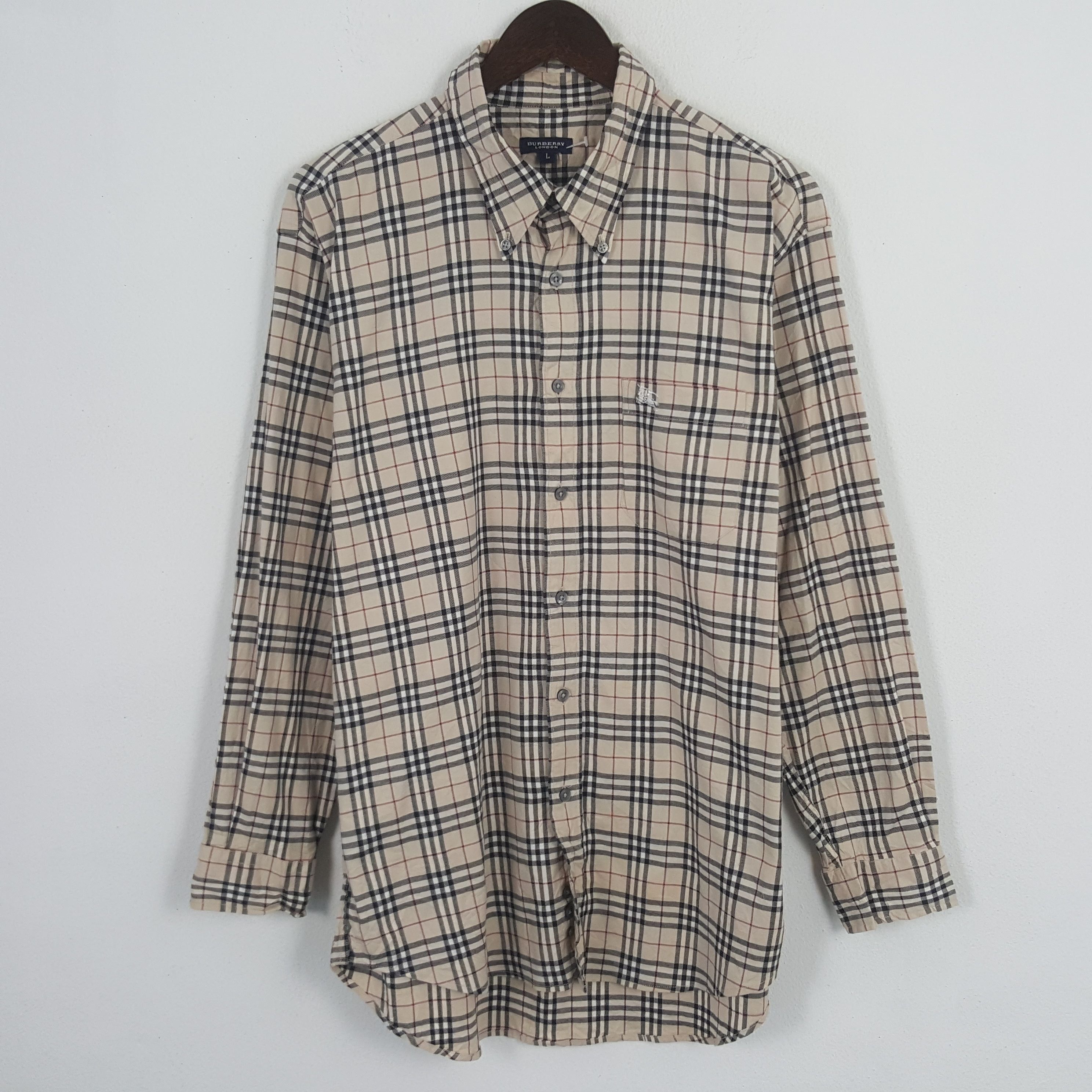 Burberry Vintage Burberry Nova Check Button Up Shirt Size US L / EU 52-54 / 3 - 1 Thumbnail