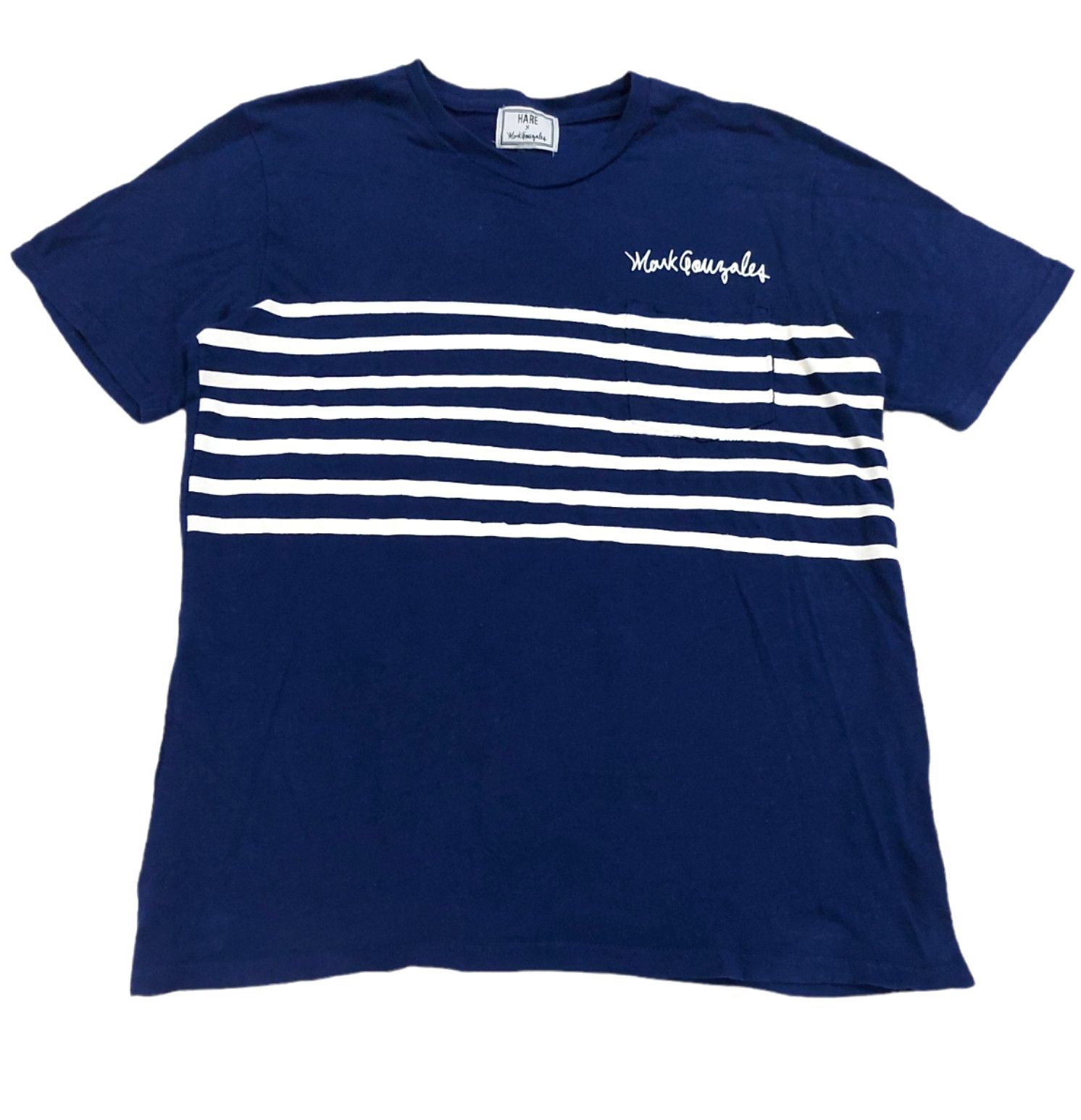 HARE × Japanese Brand RARE! HARE x MARK GONZALES PRO SKATER STRIPED SINGLE POCKET Size US S / EU 44-46 / 1 - 5 Thumbnail