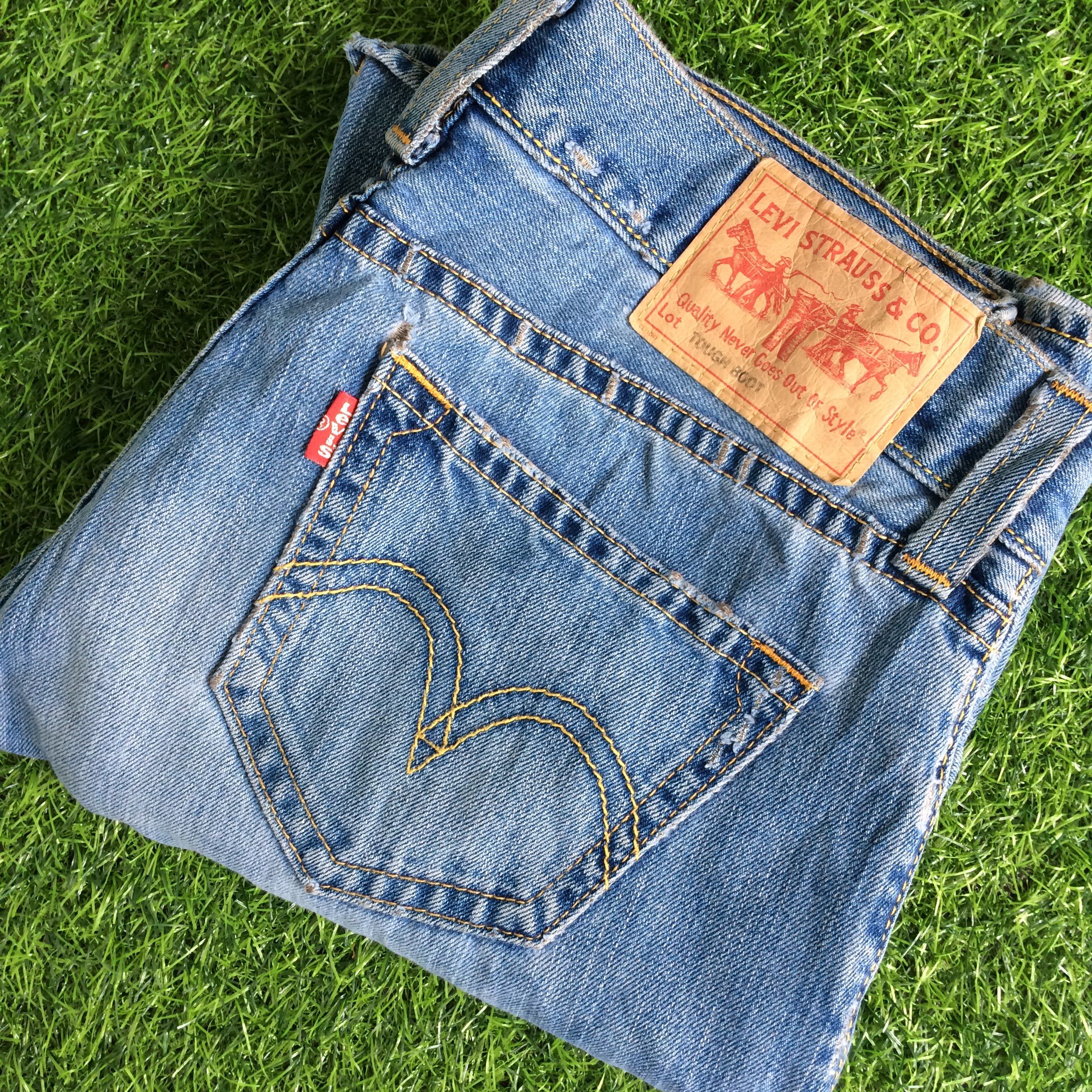 Levi's Distressed Levi's Type One Tough Boot cut Jeans #B-075 Size 36" / US 14 / IT 50 - 1 Thumbnail