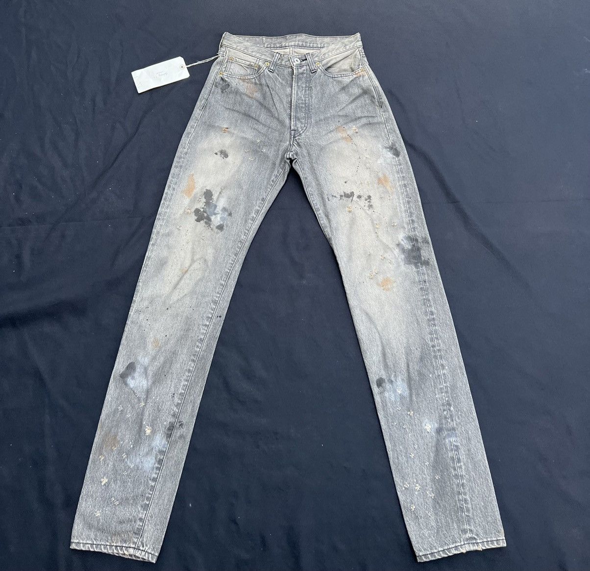 Ordinary Fits Trashed Look Ordinary Fits Fade Black Denim Selvedge Jeans Size US 28 / EU 44 - 1 Thumbnail