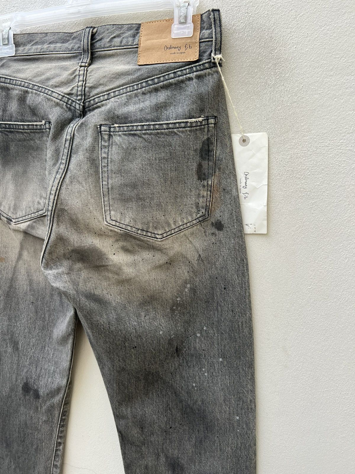 Ordinary Fits Trashed Look Ordinary Fits Fade Black Denim Selvedge Jeans Size US 28 / EU 44 - 18 Thumbnail