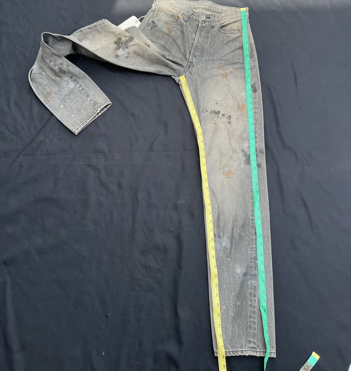 Ordinary Fits Trashed Look Ordinary Fits Fade Black Denim Selvedge Jeans Size US 28 / EU 44 - 4 Thumbnail