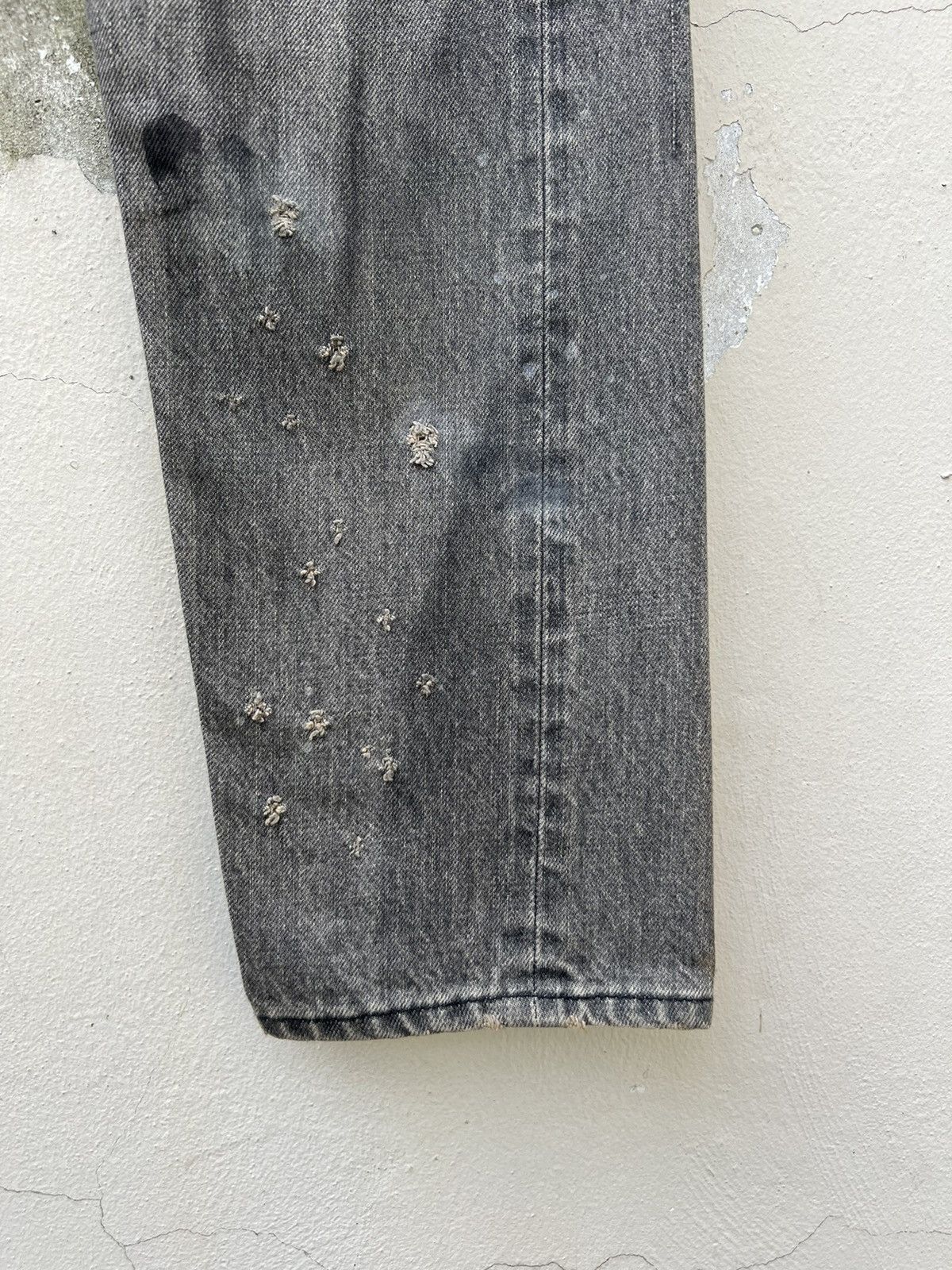 Ordinary Fits Trashed Look Ordinary Fits Fade Black Denim Selvedge Jeans Size US 28 / EU 44 - 13 Thumbnail