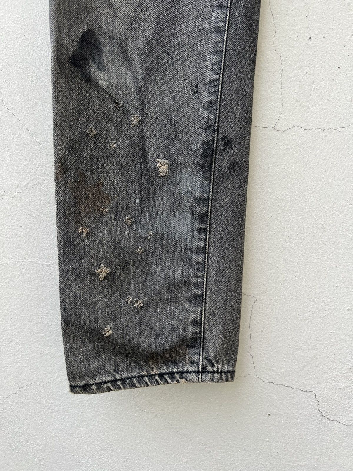 Ordinary Fits Trashed Look Ordinary Fits Fade Black Denim Selvedge Jeans Size US 28 / EU 44 - 10 Thumbnail