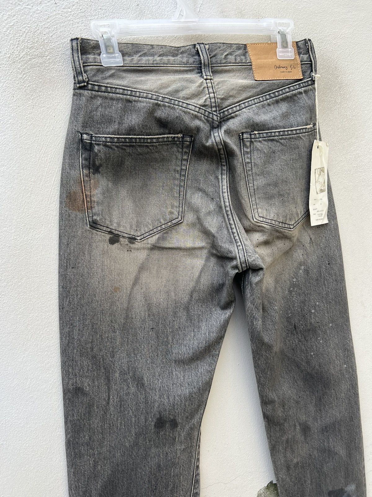 Ordinary Fits Trashed Look Ordinary Fits Fade Black Denim Selvedge Jeans Size US 28 / EU 44 - 16 Thumbnail