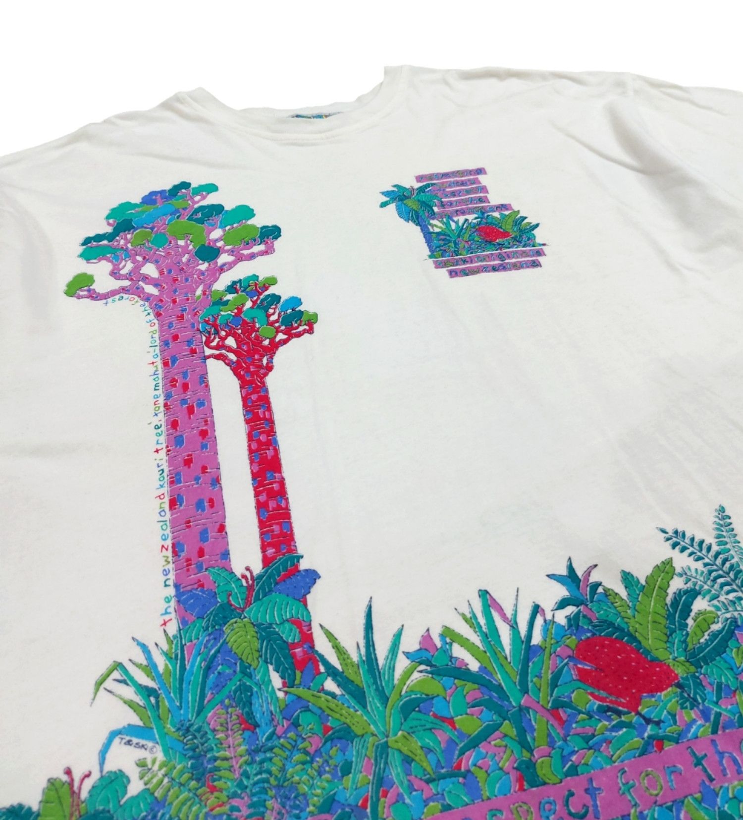 New Zealand Outback × Vintage RARE! VTG T&SKI NEW ZEALAND NATURE VIBRANT GRAPHIC TEE Size US XL / EU 56 / 4 - 5 Thumbnail
