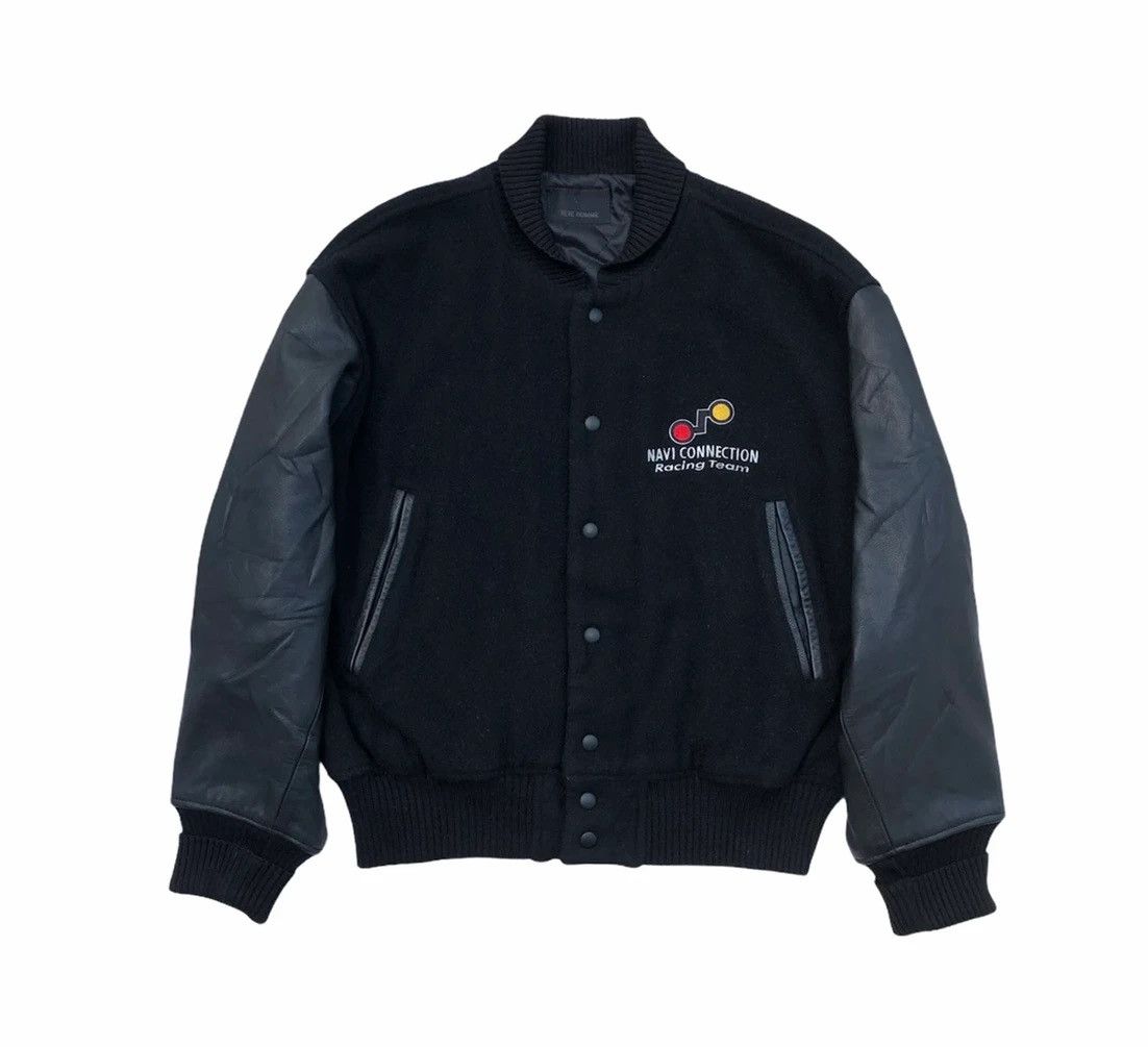 Issey Miyake Tete homme Navi Connection Racing Team Wool Leather Jacket Size US L / EU 52-54 / 3 - 4 Thumbnail