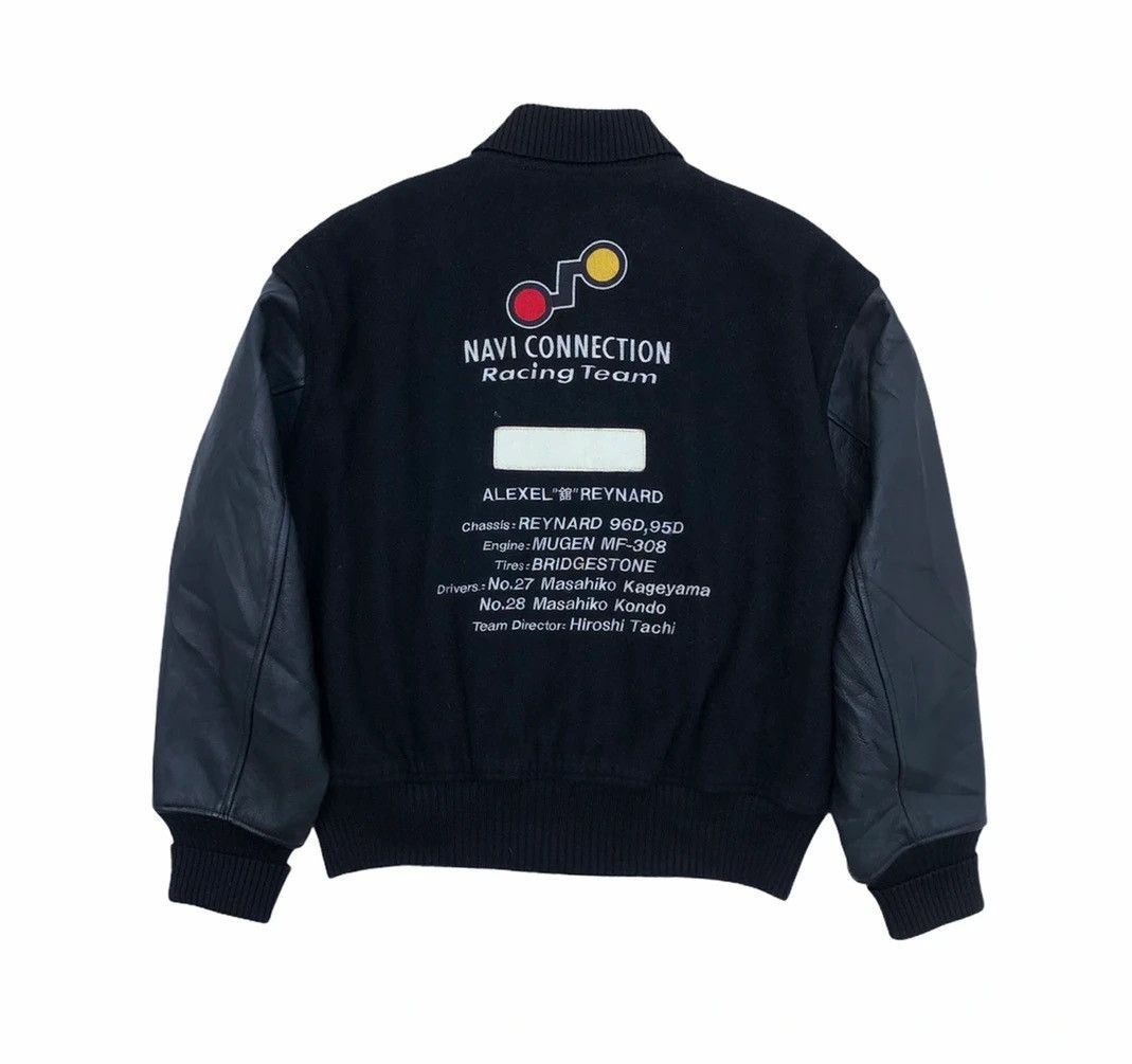 Issey Miyake Tete homme Navi Connection Racing Team Wool Leather Jacket Size US L / EU 52-54 / 3 - 6 Thumbnail