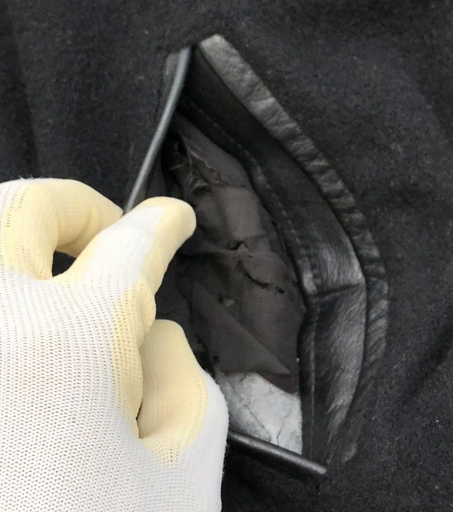 Issey Miyake Tete homme Navi Connection Racing Team Wool Leather Jacket Size US L / EU 52-54 / 3 - 20 Thumbnail