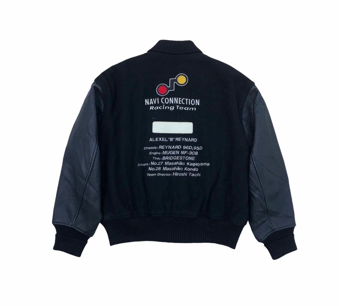 Issey Miyake Tete homme Navi Connection Racing Team Wool Leather Jacket Size US L / EU 52-54 / 3 - 3 Thumbnail