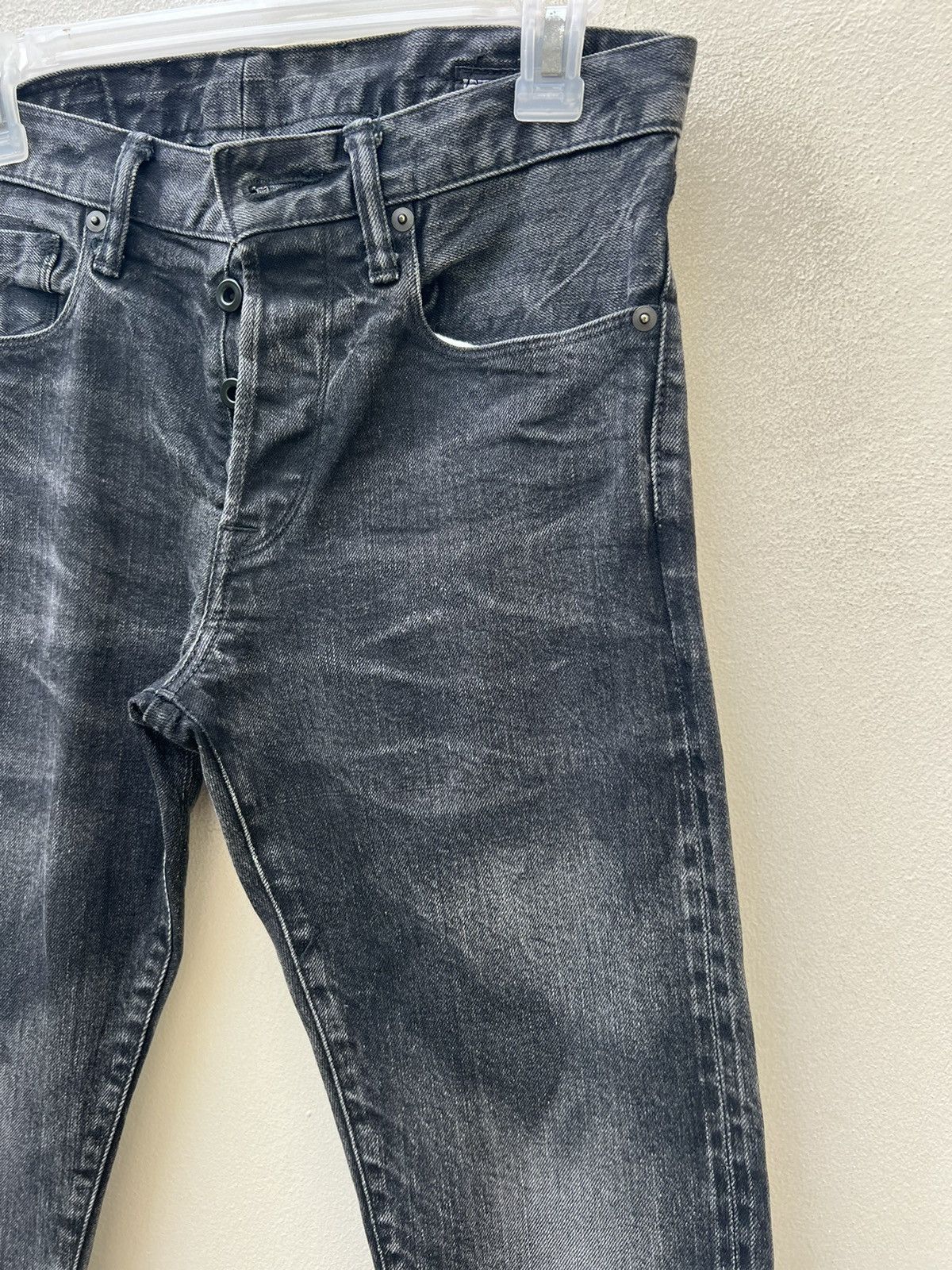 KURO Faded Black KURO Japan DIAMANTE Stretch Denim Selvedge Jeans Size US 29 - 6 Thumbnail