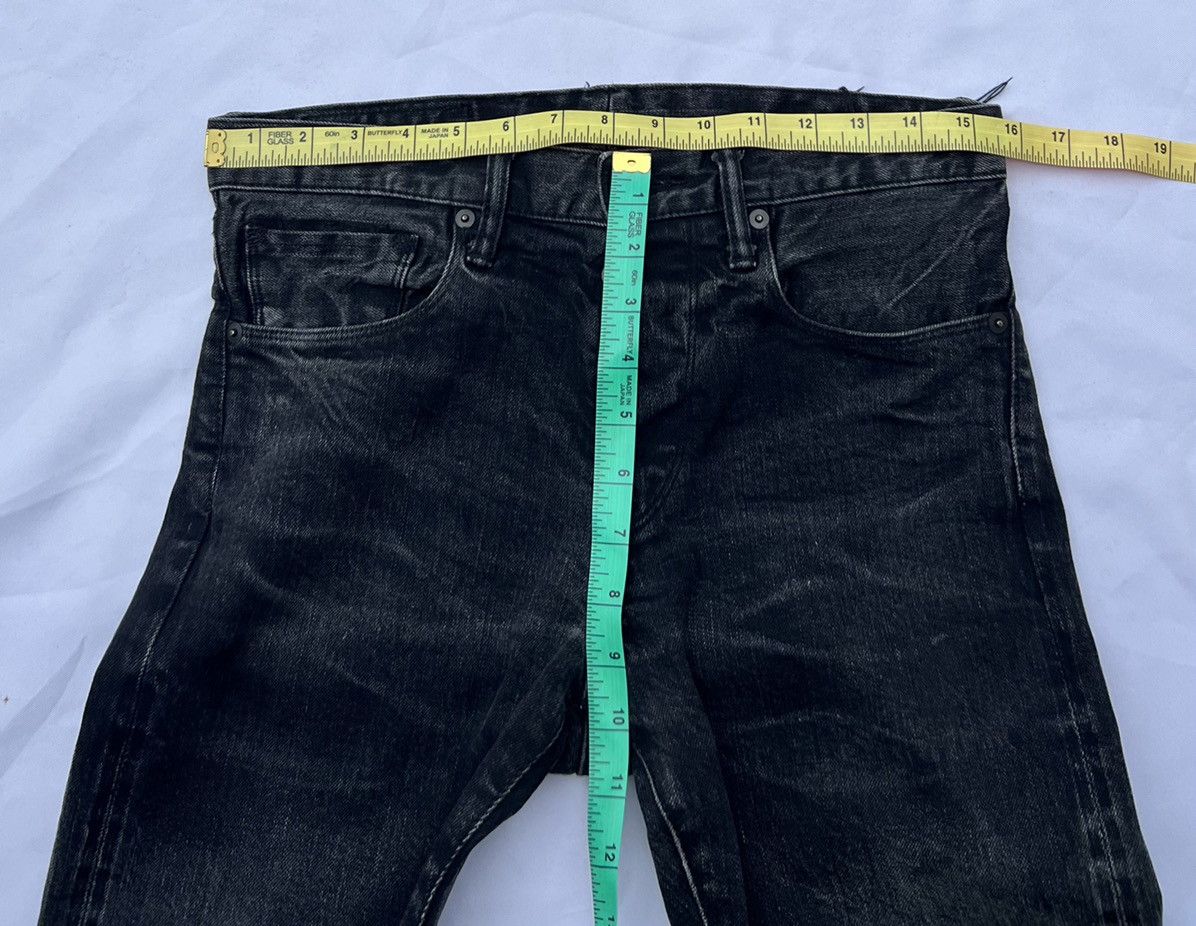 KURO Faded Black KURO Japan DIAMANTE Stretch Denim Selvedge Jeans Size US 29 - 19 Thumbnail