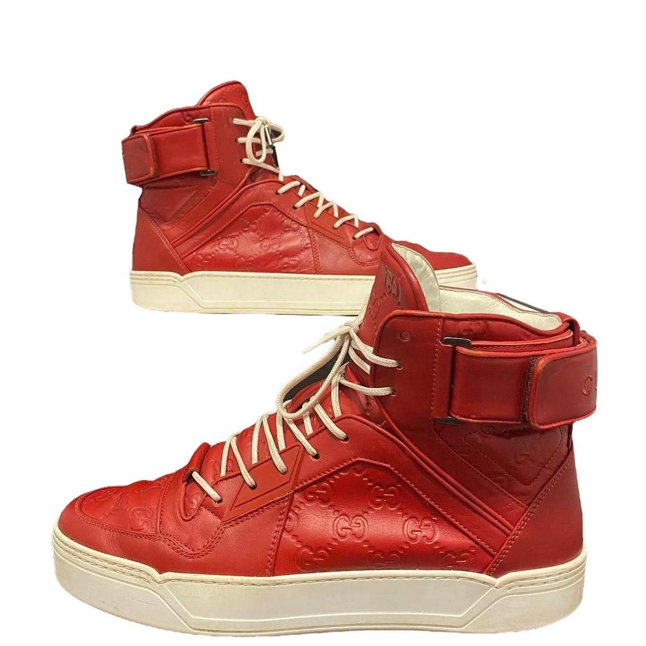 Red gucci sneakers on sale