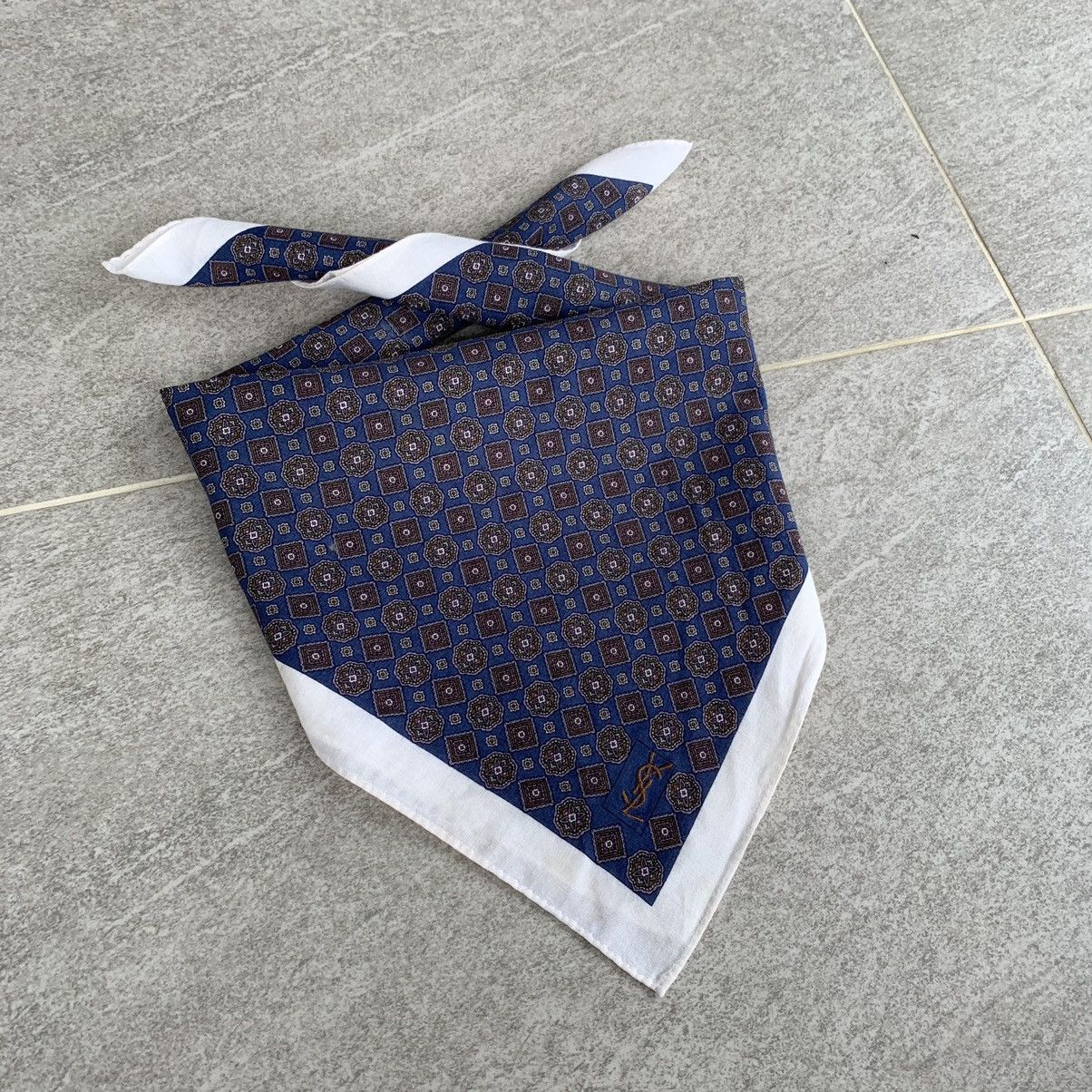 Designer × Yves Saint Laurent YVES SAINT LAURENT handkerchief neckerchief hanky bandana Size ONE SIZE - 2 Thumbnail