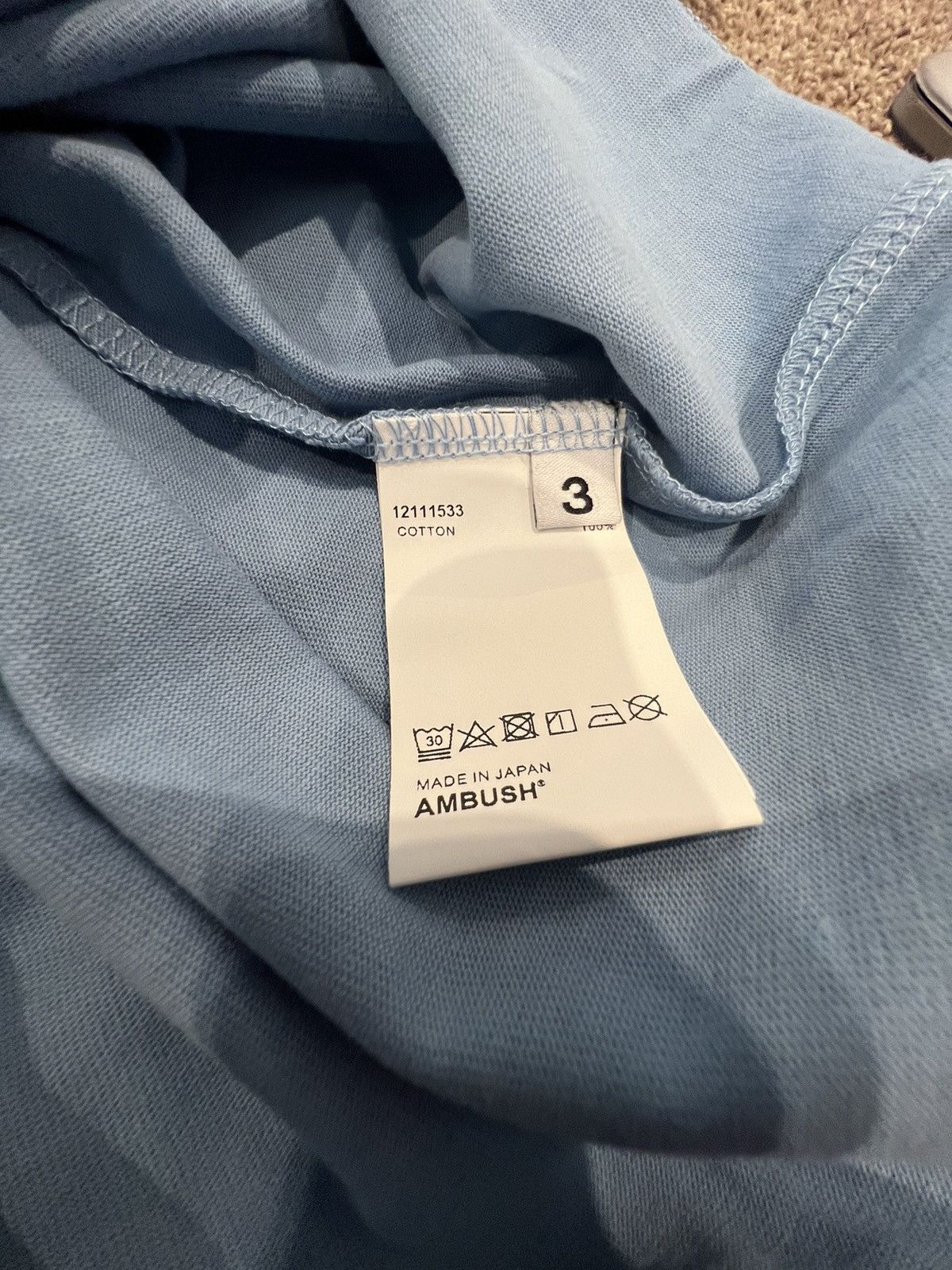 Ambush Design Brand new Ambush Design blue t-shirt Large Size US L / EU 52-54 / 3 - 4 Thumbnail