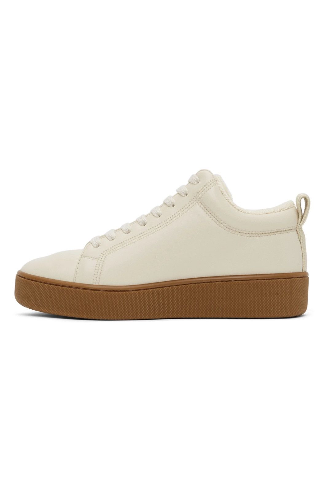 Bottega Veneta NEW 40 Off-White Beige Chunky Platform Sneakers Leather Gum Size US 7 / EU 40 - 3 Thumbnail