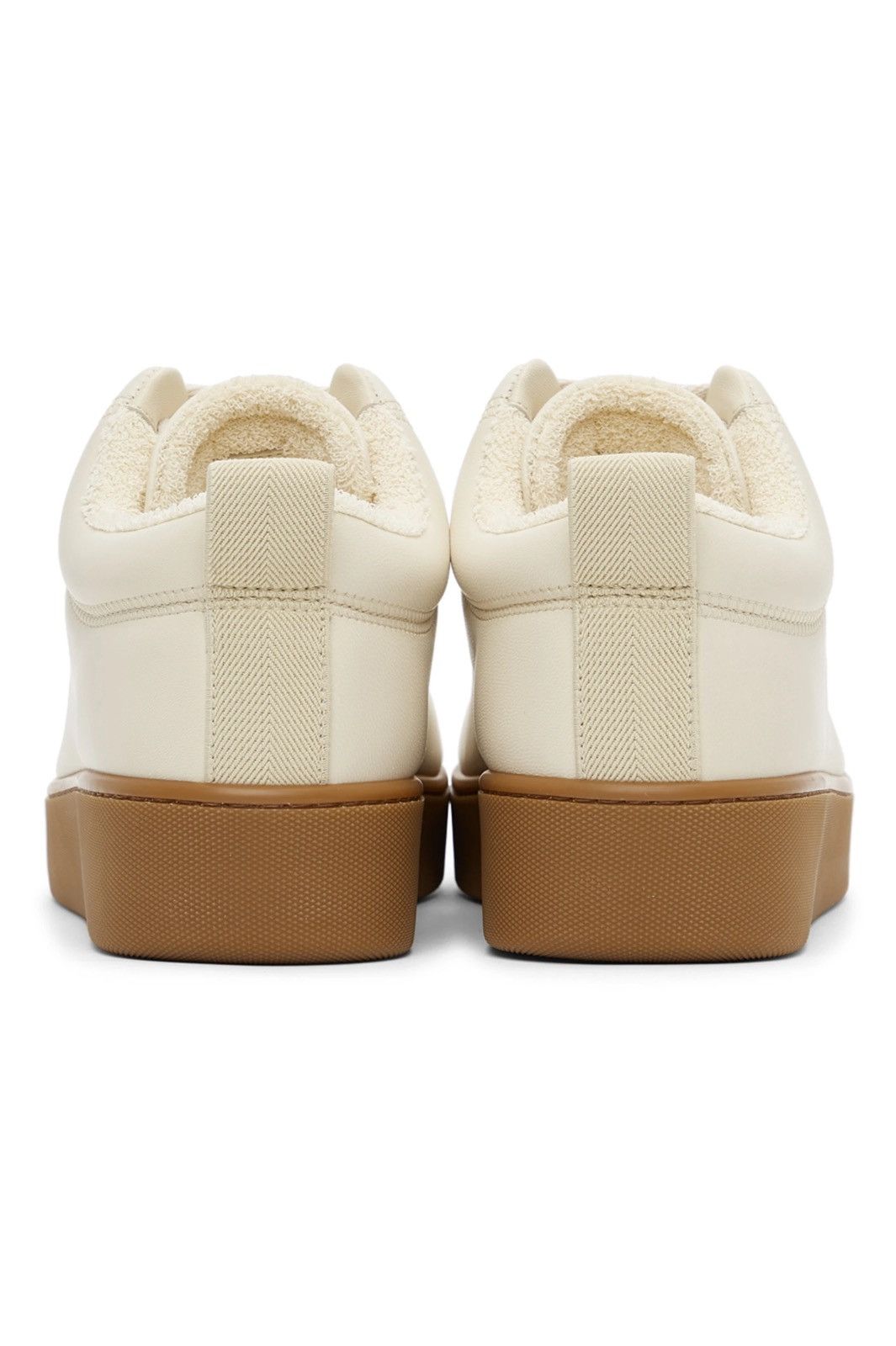 Bottega Veneta NEW 40 Off-White Beige Chunky Platform Sneakers Leather Gum Size US 7 / EU 40 - 4 Thumbnail