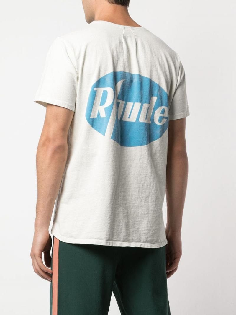 image of Rhude New S Logo Printed Sex Tasy Sextasy Pill T Shirt Cotton in White, Men's (Size Small)