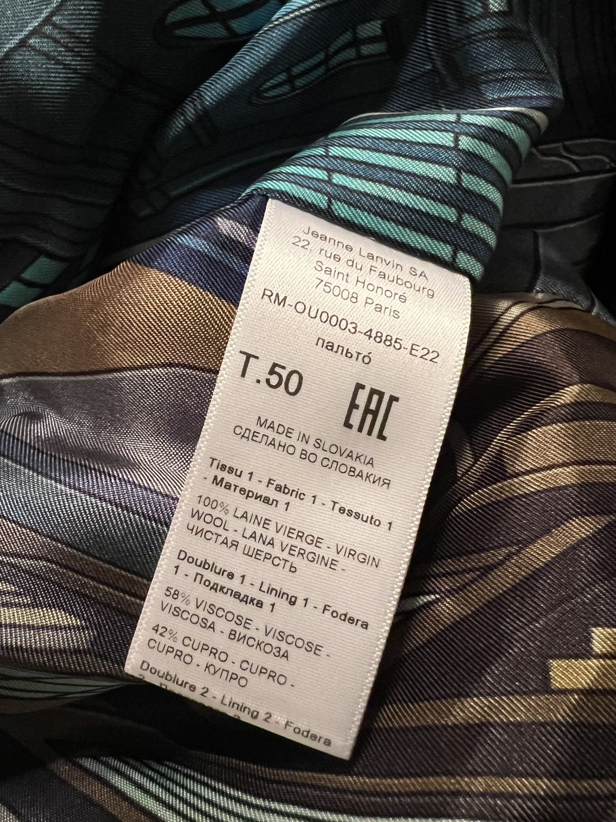 Lanvin NEW $2.2K 50 Batman Purple Souvenir Wool Coach Jacket Print Size US M / EU 48-50 / 2 - 7 Thumbnail