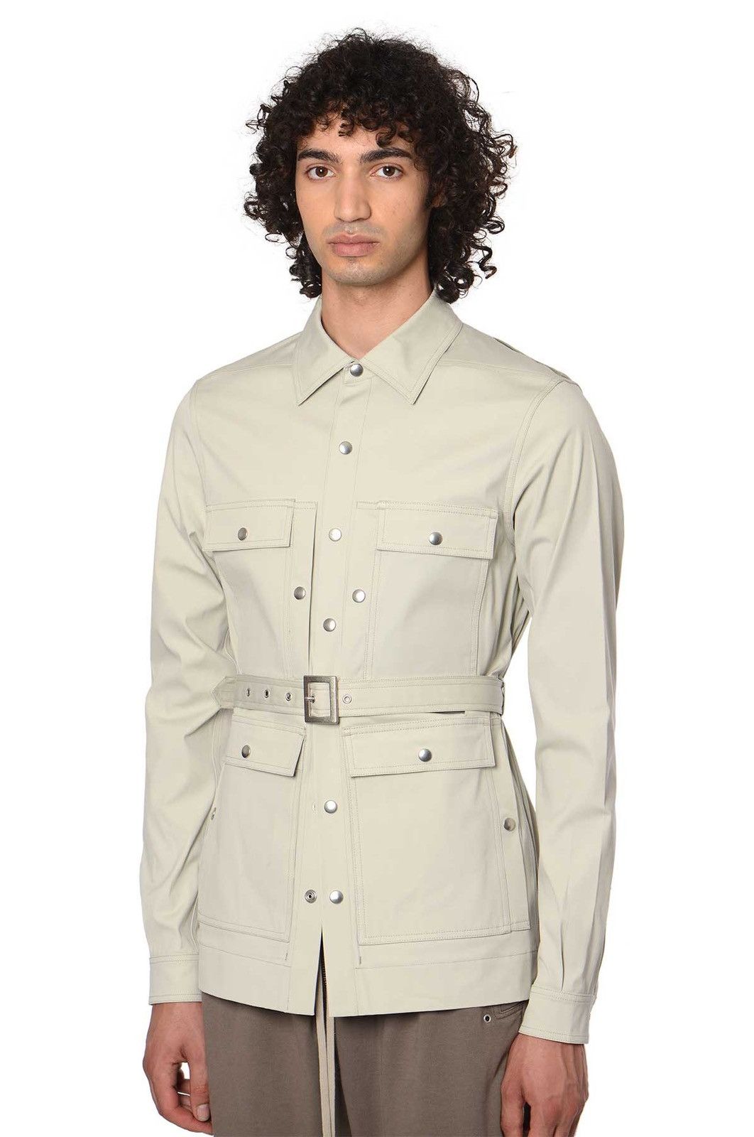 48 Gethsemane 4 Pockets Outershirt Belt Cotton Poplin Jacket