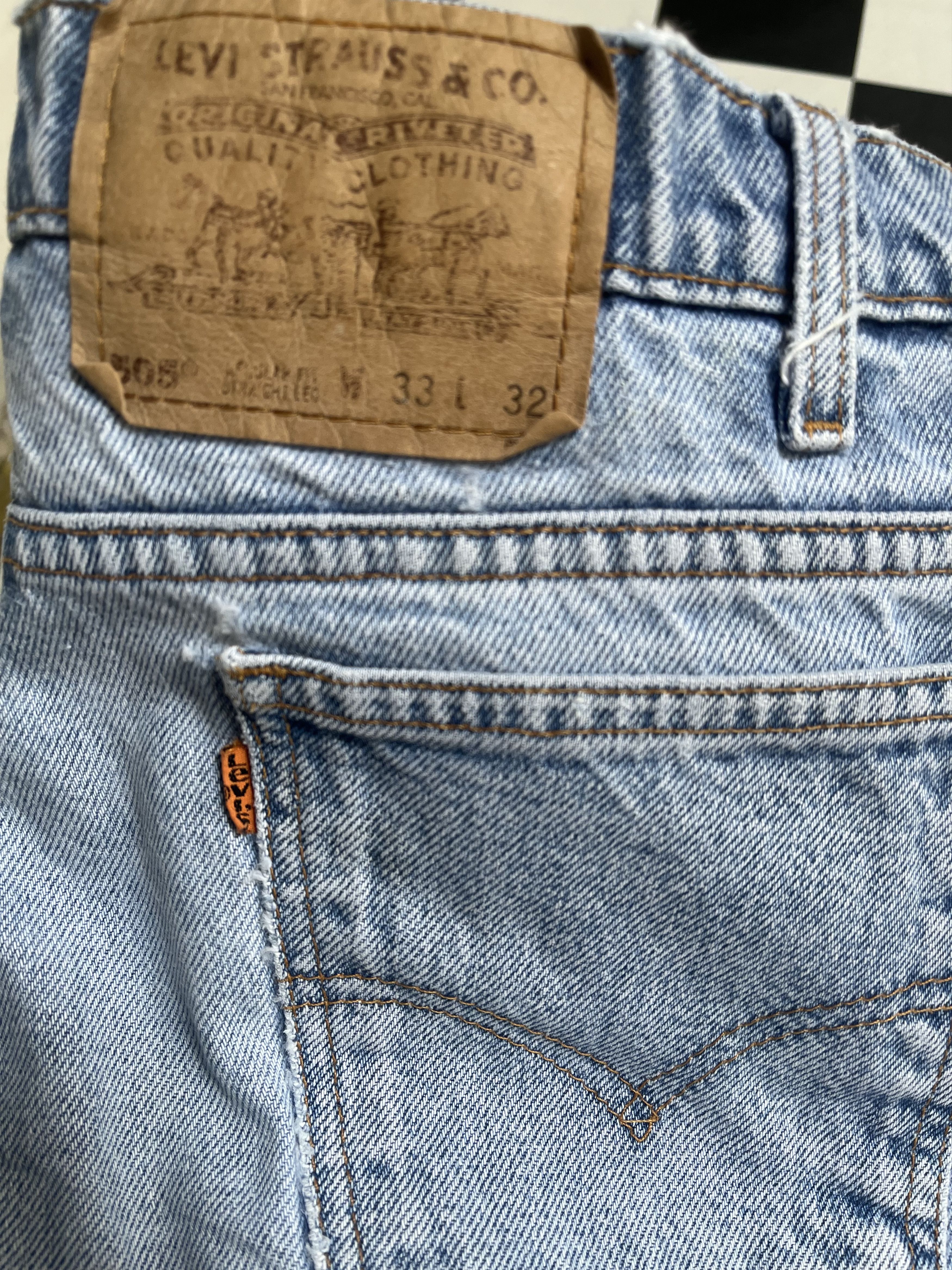 Levi's Vintage Levis 505 Relaxed Fit Straight Leg Jeans L8 Size US 32 / EU 48 - 9 Thumbnail