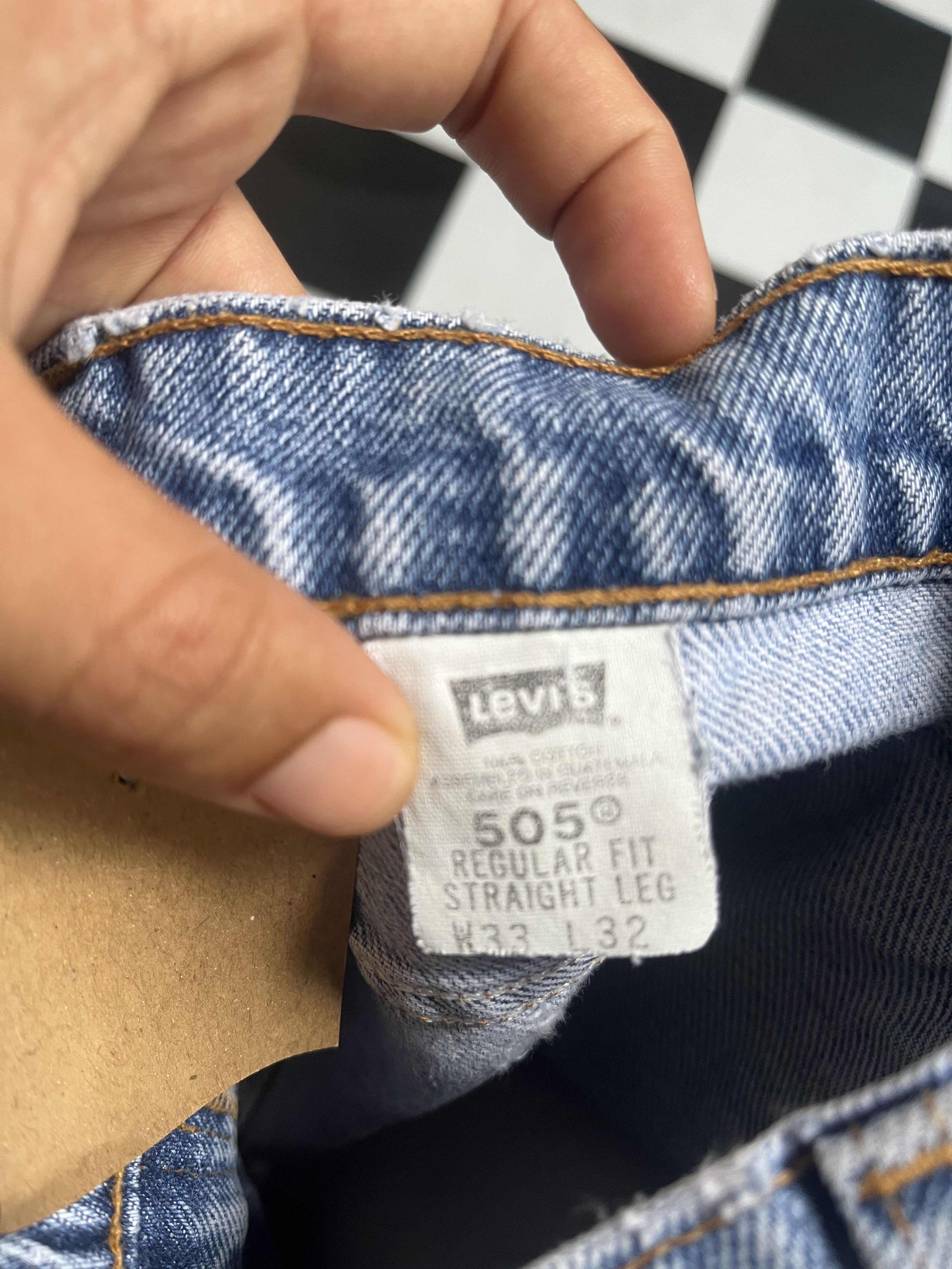 Levi's Vintage Levis 505 Relaxed Fit Straight Leg Jeans L8 Size US 32 / EU 48 - 11 Thumbnail