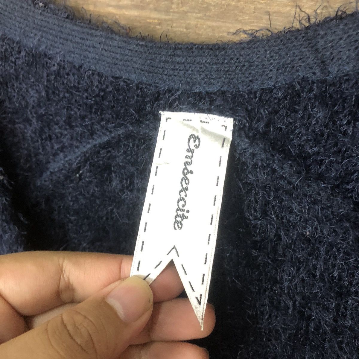 Aran Isles Knitwear × Homespun Knitwear × Japanese Brand Emsexcite Dark Blue Cardigan Knitwear #784 Size M / US 6-8 / IT 42-44 - 7 Thumbnail